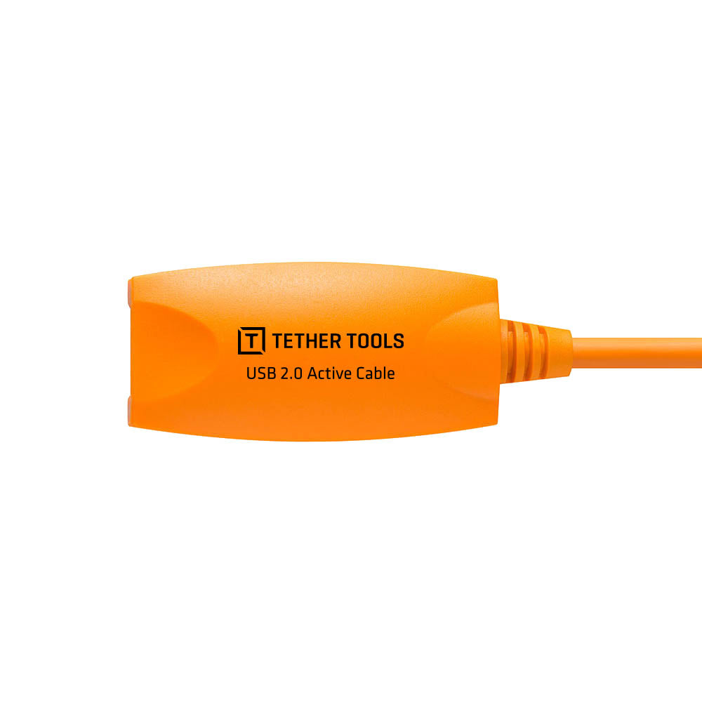 TetherPro USB 2.0 to Female Active Extension Cable 16.4ft High Speed Data Transfer Cord - Durable Orange Cable for Computer, Laptop, Printer, Scanner - Perfect for Office, Home & Industrial Use