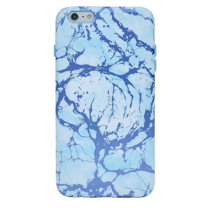 Premium Ocean Blue Chrome Marble iPhone Case - Shatterproof Protective Cover with Slim Fit Design | Perfect for Everyday Use, Travel & Fashion Accessory