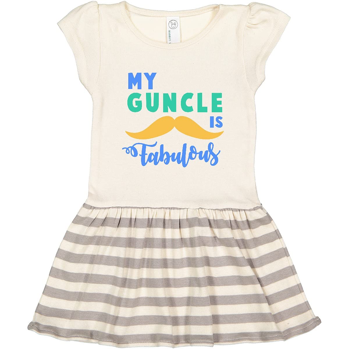 Inktastic My Guncle is Fabulous Toddler Dress - Cute Graphic Tee for Baby Girls & Boys - Perfect for Family Gatherings, Birthday Parties & Everyday Wear
