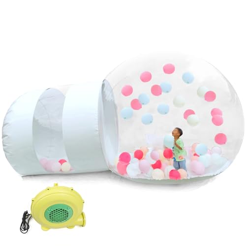 10ft Transparent Tent + 6.6ft White Tunnel