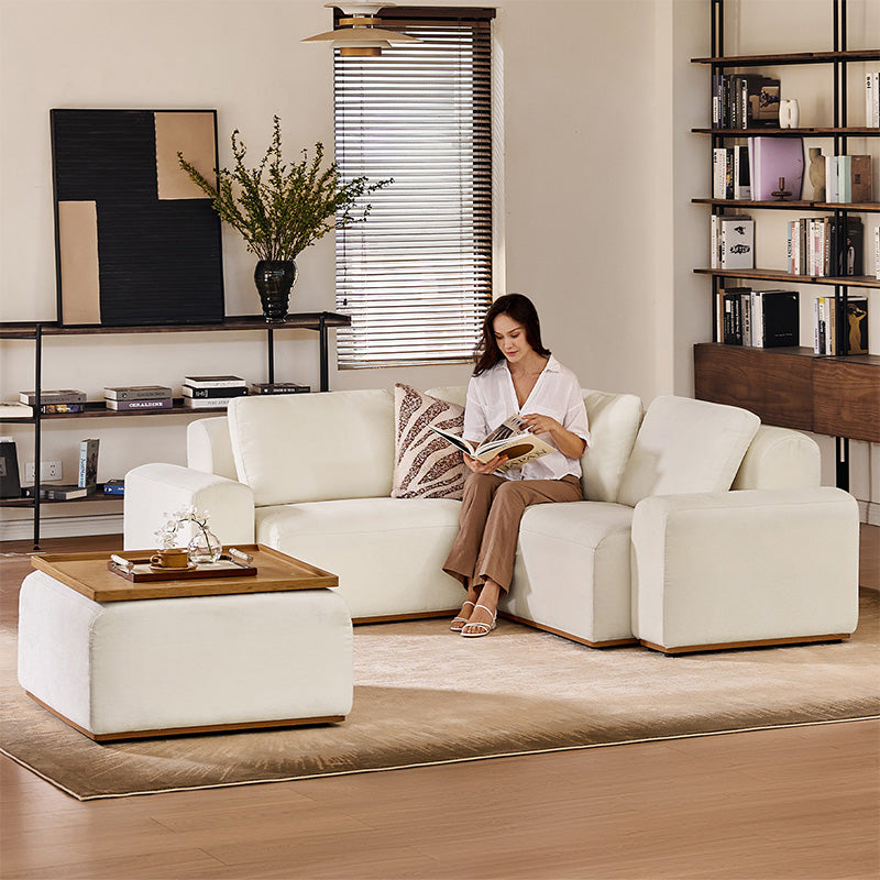 Premium Terra Cloud Sofa with Built-in Table - Modern Comfort for Living Room, Lounge & Outdoor Relaxation
