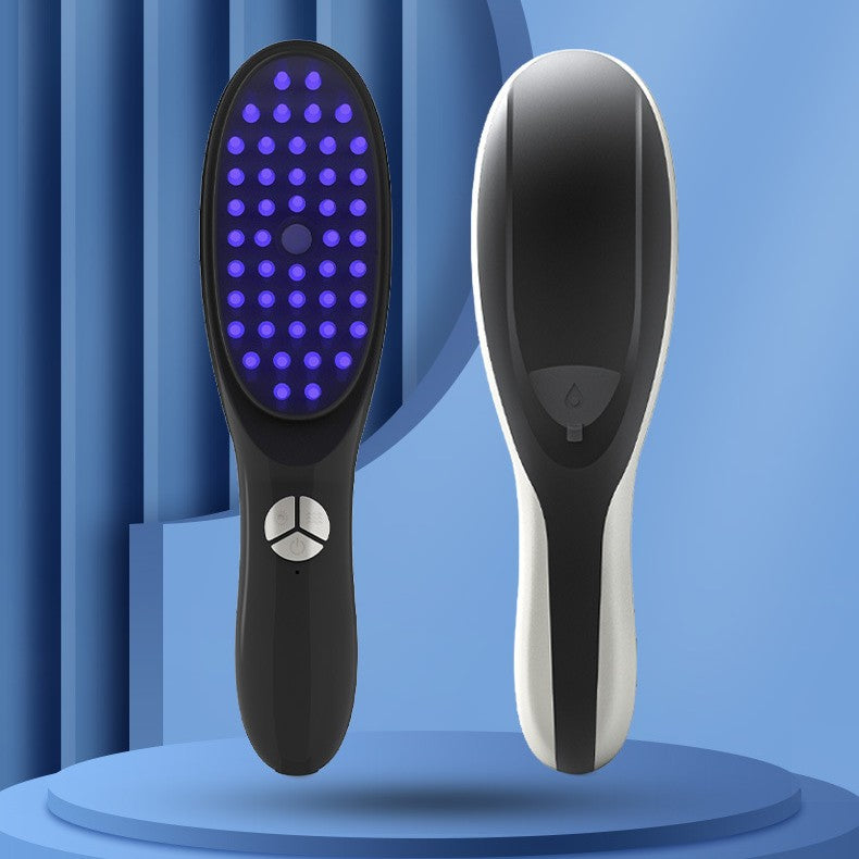 Vibrating Hair Care Comb with Red & Blue Light Therapy for Scalp Massage and Hydration - Perfect for Home Use, Salon Treatments, and Daily Hair Growth Stimulation