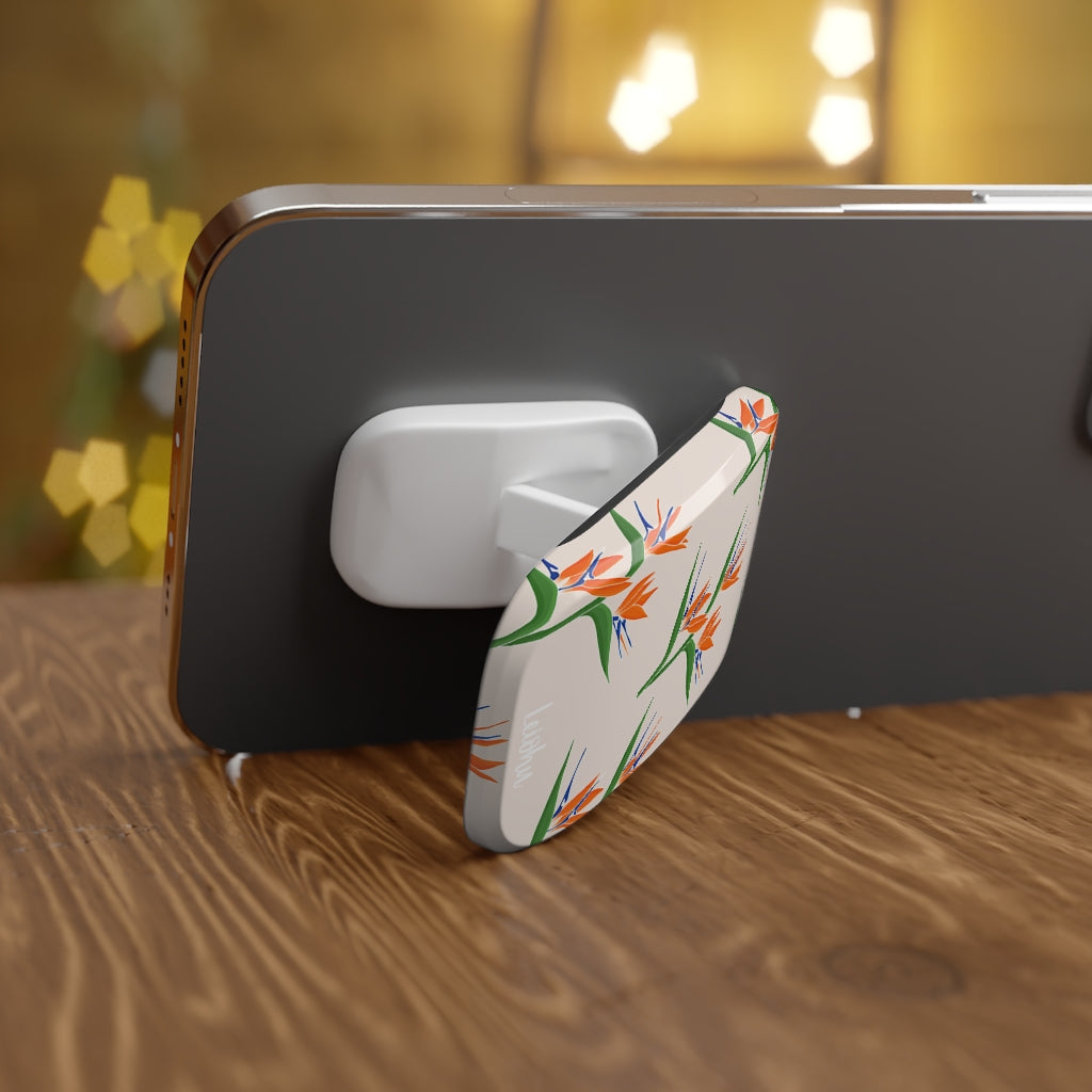 Stunning Bird of Paradise Phone Grip - Non-Slip Phone Holder with Adhesive Back - Perfect for iPhone, Samsung & Smartphones - Great for Travel, Commuting & Outdoor Activities