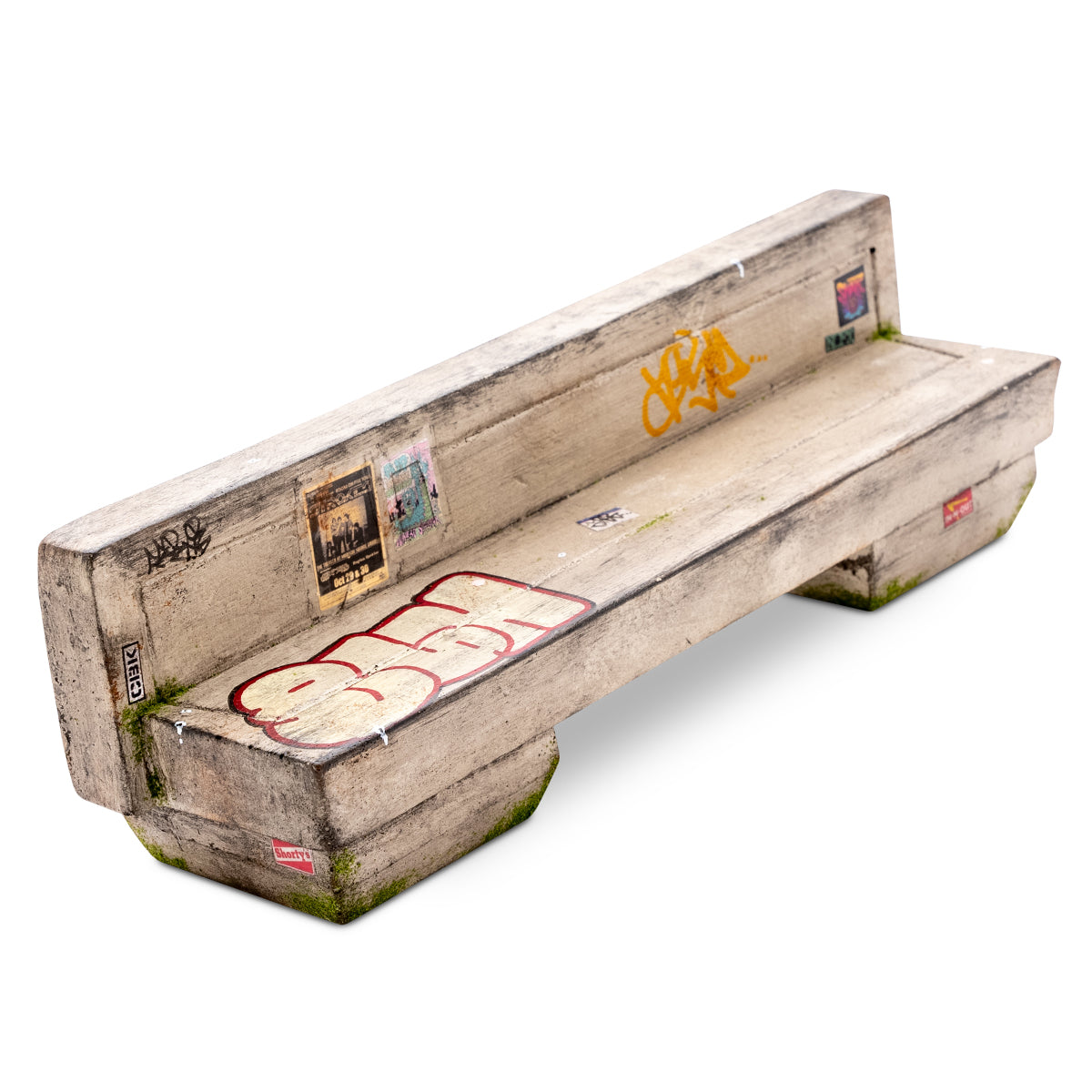 High Level Ramps Fingerboard Ramp - Cement Skateboard Training Bench with Graffiti Design | Perfect for Skateboard Practice, Tricks & Urban Style Home Decor