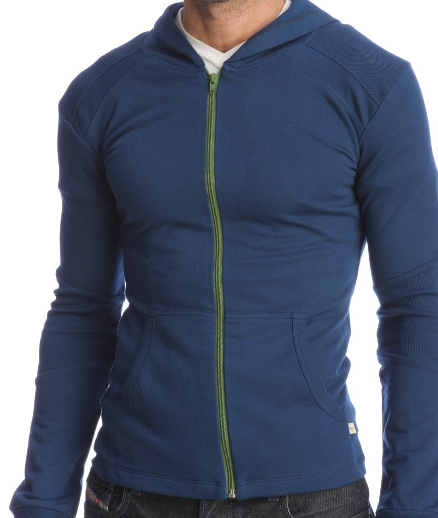 4th Men's Crossover Transition Track & Yoga Gym Hoodie - Modal French Terry Stretch Hooded Sweatshirt - Made in USA - European Style Fit - Perfect for Workouts, Yoga Sessions & Casual Wear
