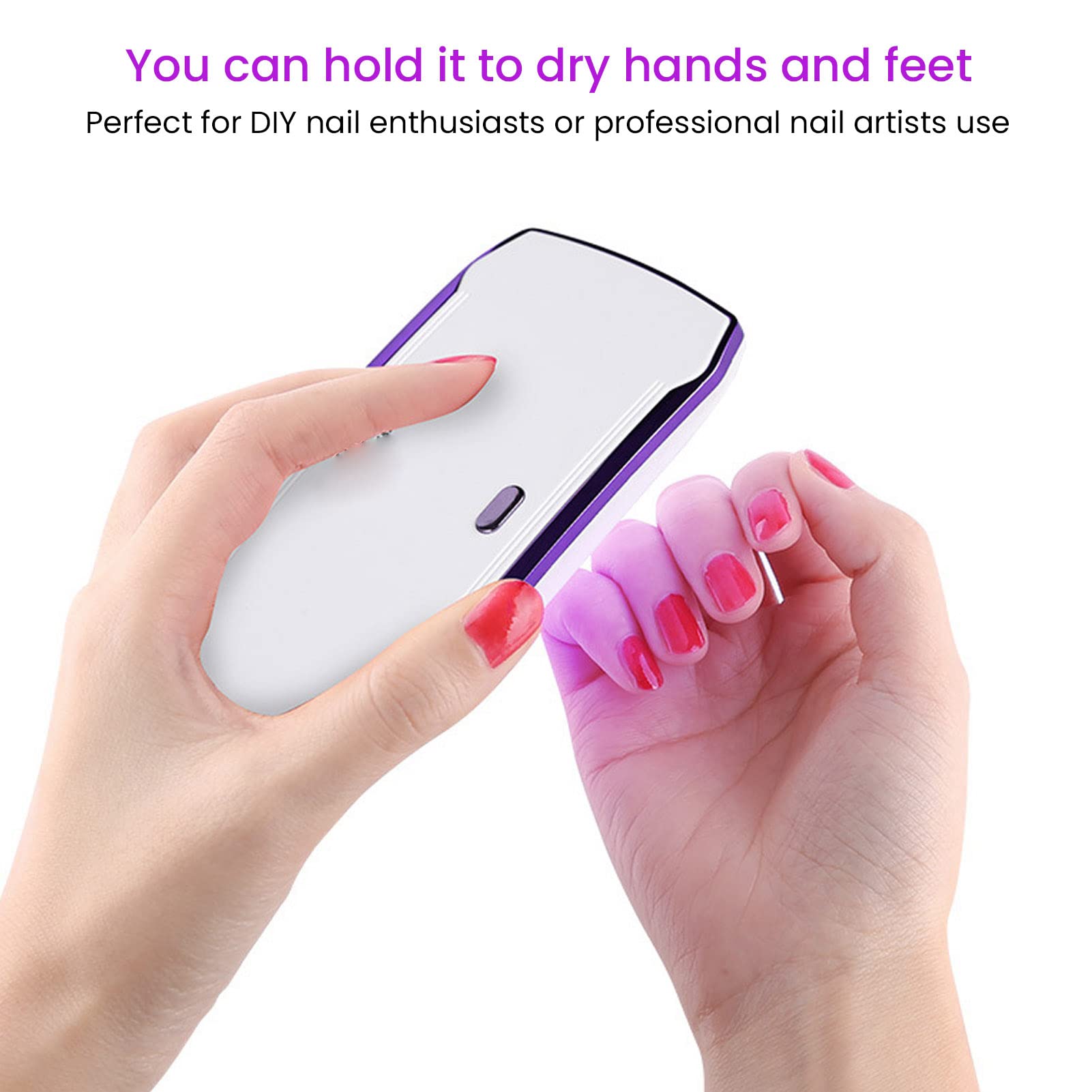 36W LED UV Nail Dryer Lamp - Portable & Foldable Gel Polish Curing Light with 12pcs LED Chips, 60s Fast Drying Timer | Perfect for Home Manicures, Salon Nail Art & Professional Gel Polish Application