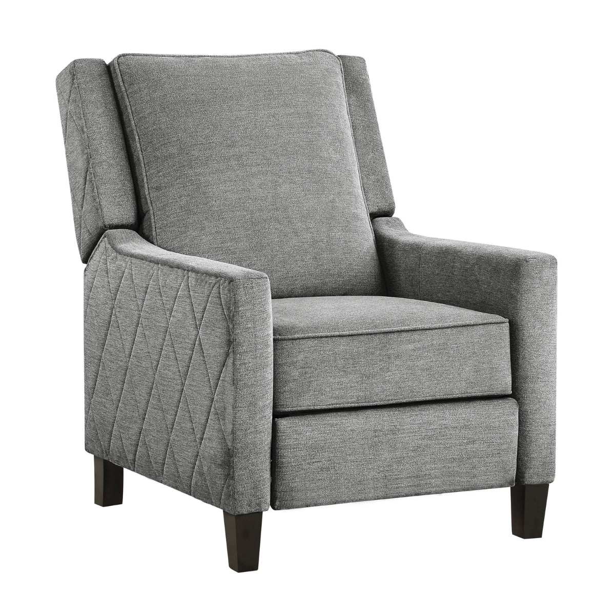 Banks II Self Reclining Armchair - Premium Textured Grey Fabric Living Room Chair for Relaxing & Lounging | Perfect for Home Theater, Reading Nook & Living Room Decor