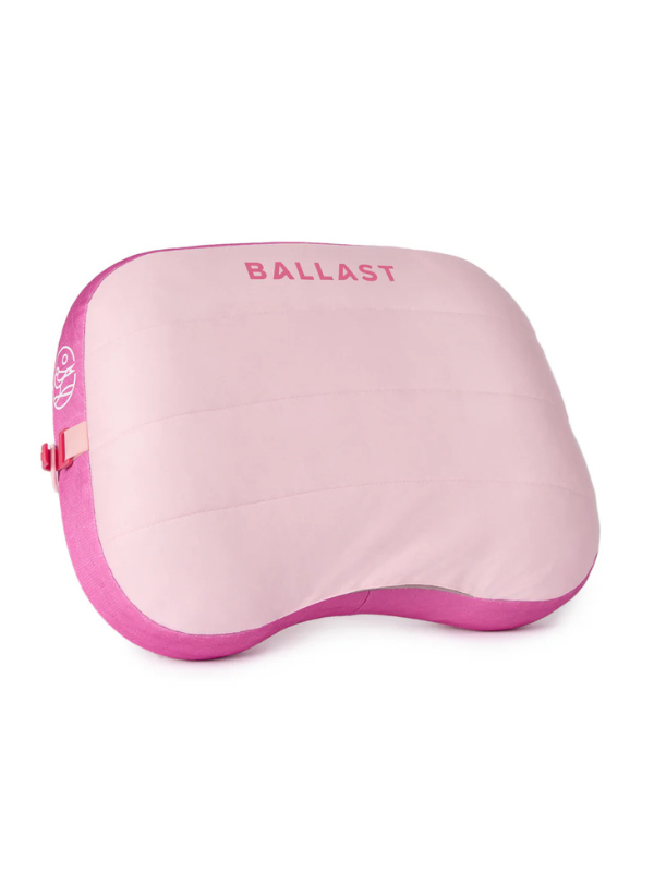 Flamingo Pink Beach Pillow by Ballast - Soft & Comfortable Inflatable Pillow for Pool, Beach, Travel & Outdoor Relaxation