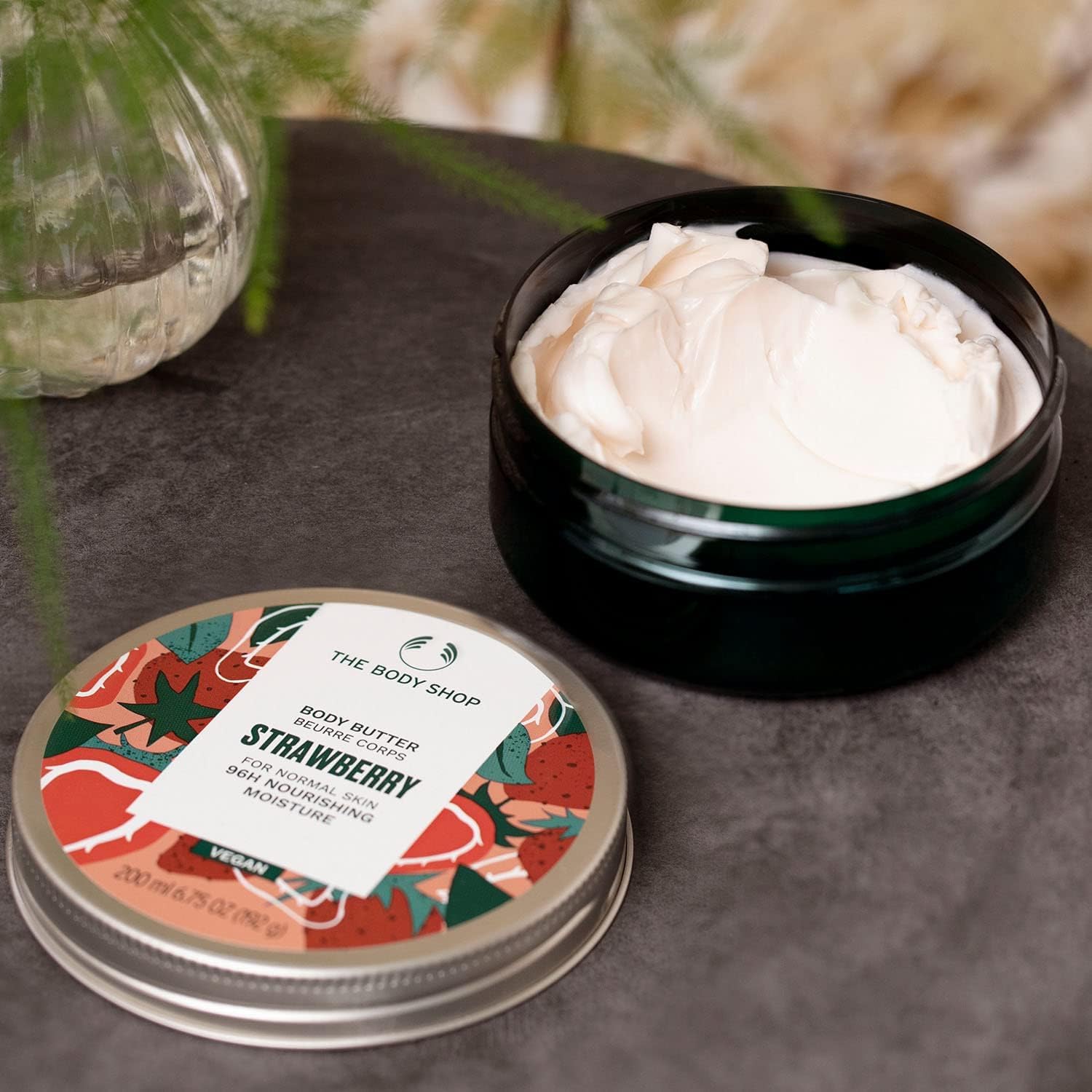 The Body Shop Strawberry Softening Body Butter, 200ml - Ultra Hydrating & Nourishing Moisturizer for Dry Skin - Perfect for Daily Use & Gift Giving