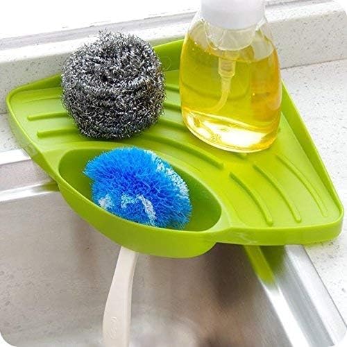 Multipurpose Kitchen Sink Organizer - Sponge & Detergent Holder for Dish Washing - Space Saving Corner Tray