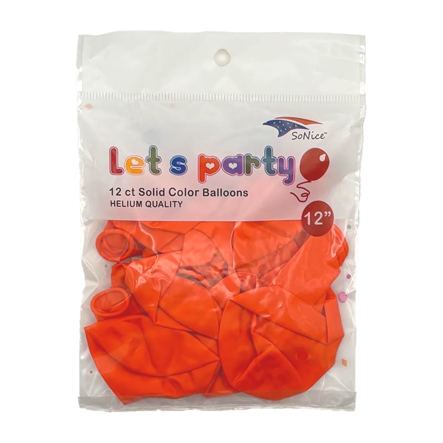 12 Pack Orange Latex Balloons for Party Decorations, Birthday, Wedding & Baby Showers - 12ct Bag