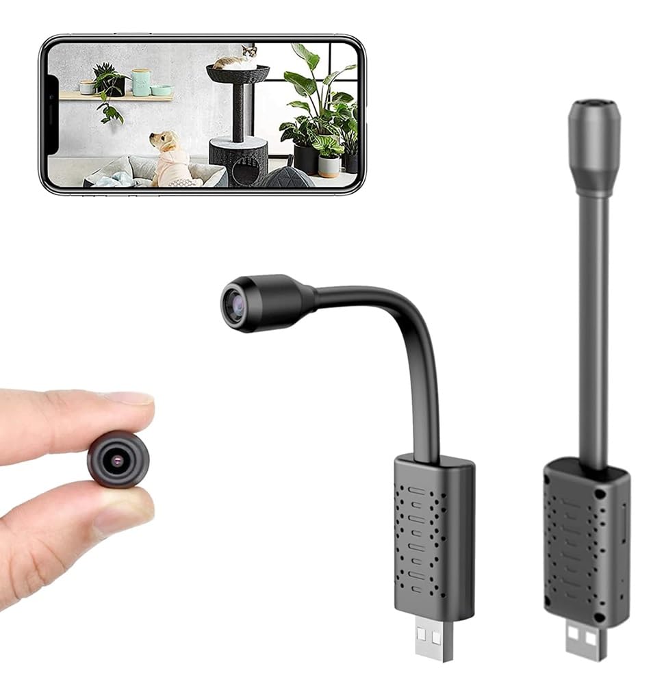 FREDI HD PLUS 1080p Wi-Fi Hidden Camera - Wireless Indoor Security Camera with Motion Detection, Night Vision & 24/7 Recording - Monitor Home, Office, Baby & Pets via V380 Pro App on Phone