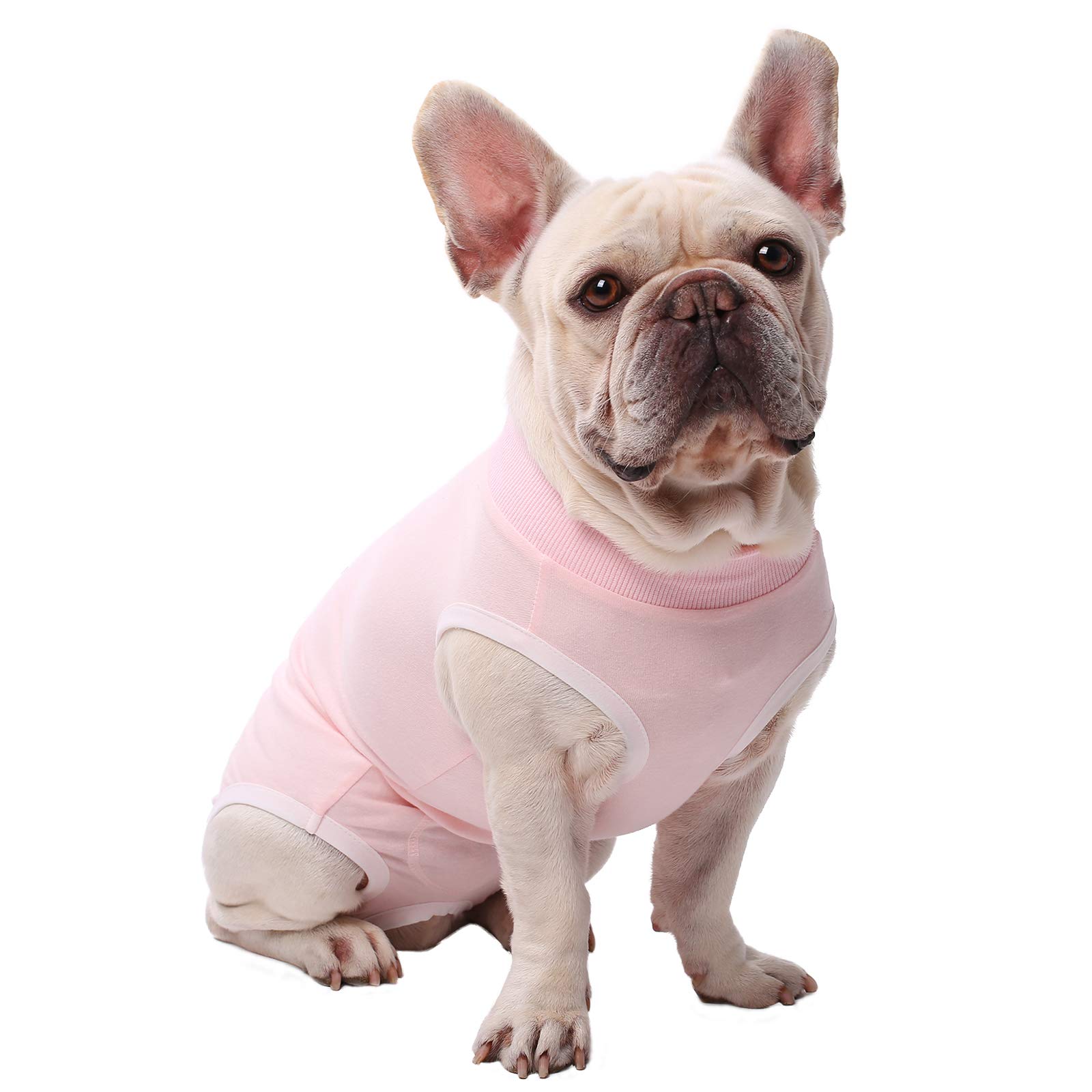 SAWMONG Dog Recovery Suit - Post-Surgery Protective Wear for Dogs | Soft Surgical Onesie Alternative to E-Collar | Pink Medium Size | Ideal for Spay/Neuter Recovery & Wound Protection