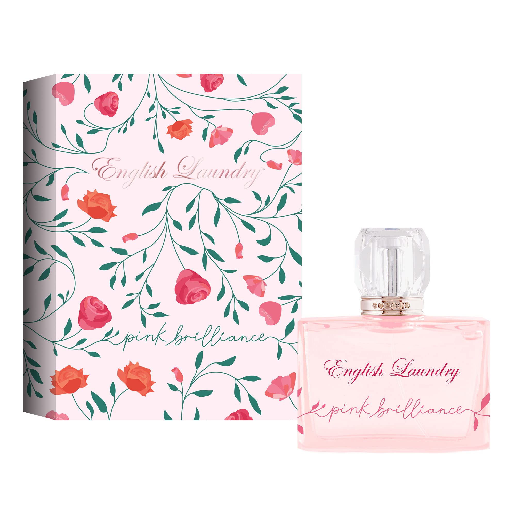 English Laundry Pink Brilliance Eau de Parfum for Women, 3.4 Fl Oz - Floral Fruity Fragrance, Long-Lasting Perfume for Daily Wear, Date Night & Special Occasions
