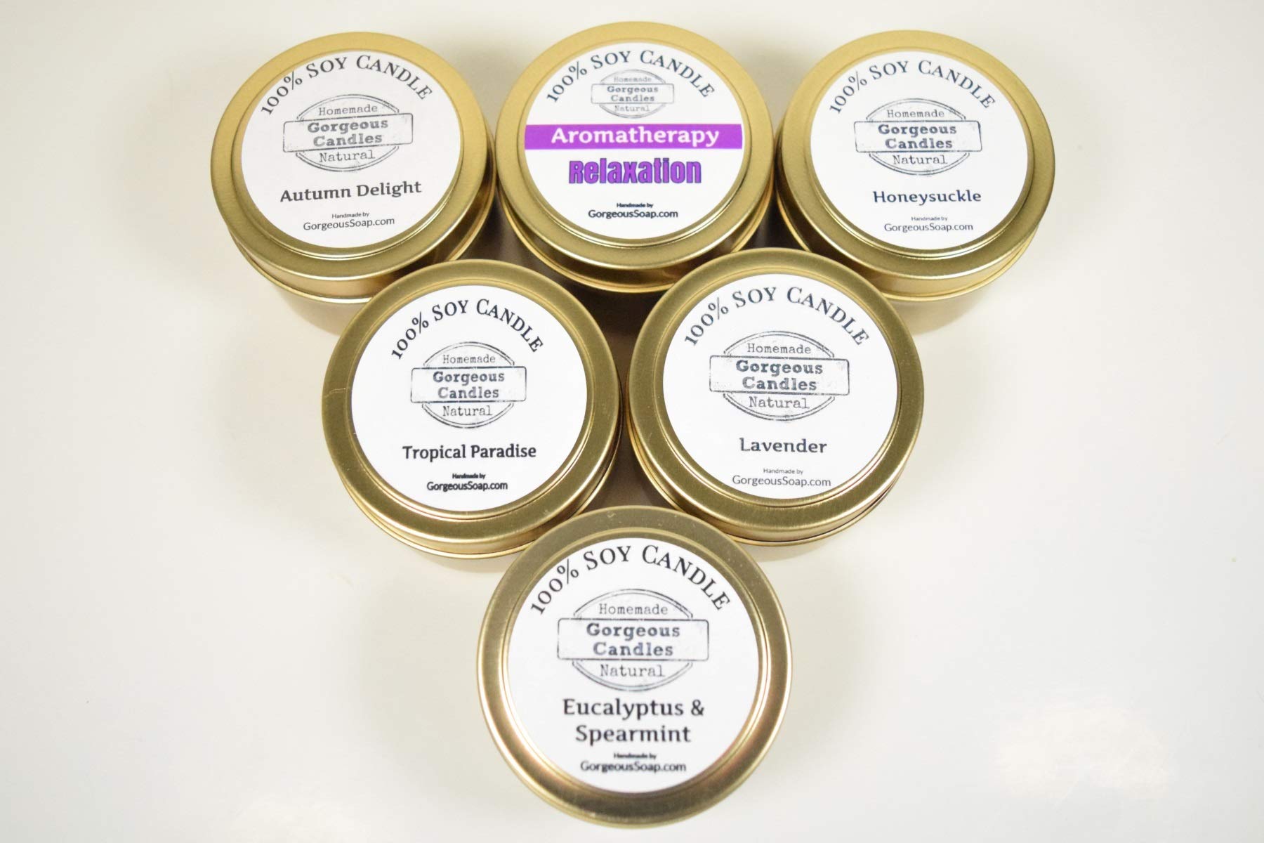 Natural Soy Candles - 4 oz Hand-Poured Scented Soy Wax Candles in Tin | Aromatherapy, Relaxation & Home Decor Gift | Perfect for Yoga, Meditation & Romantic Dinners