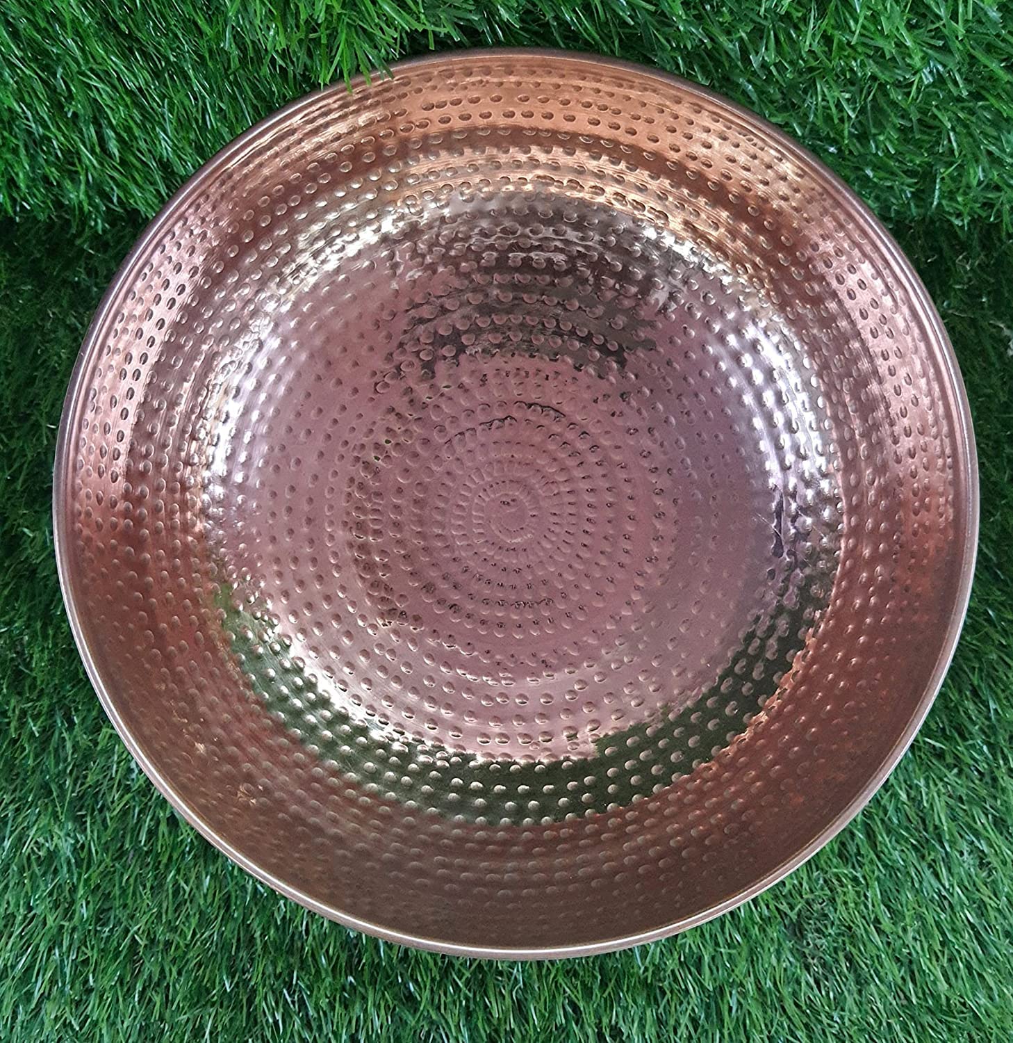 Premium Copper Fruit and Vegetable Bowl - Elegant Handcrafted Design for Fresh Produce Display - Perfect for Kitchen Countertop, Dining Table, and Gift Giving