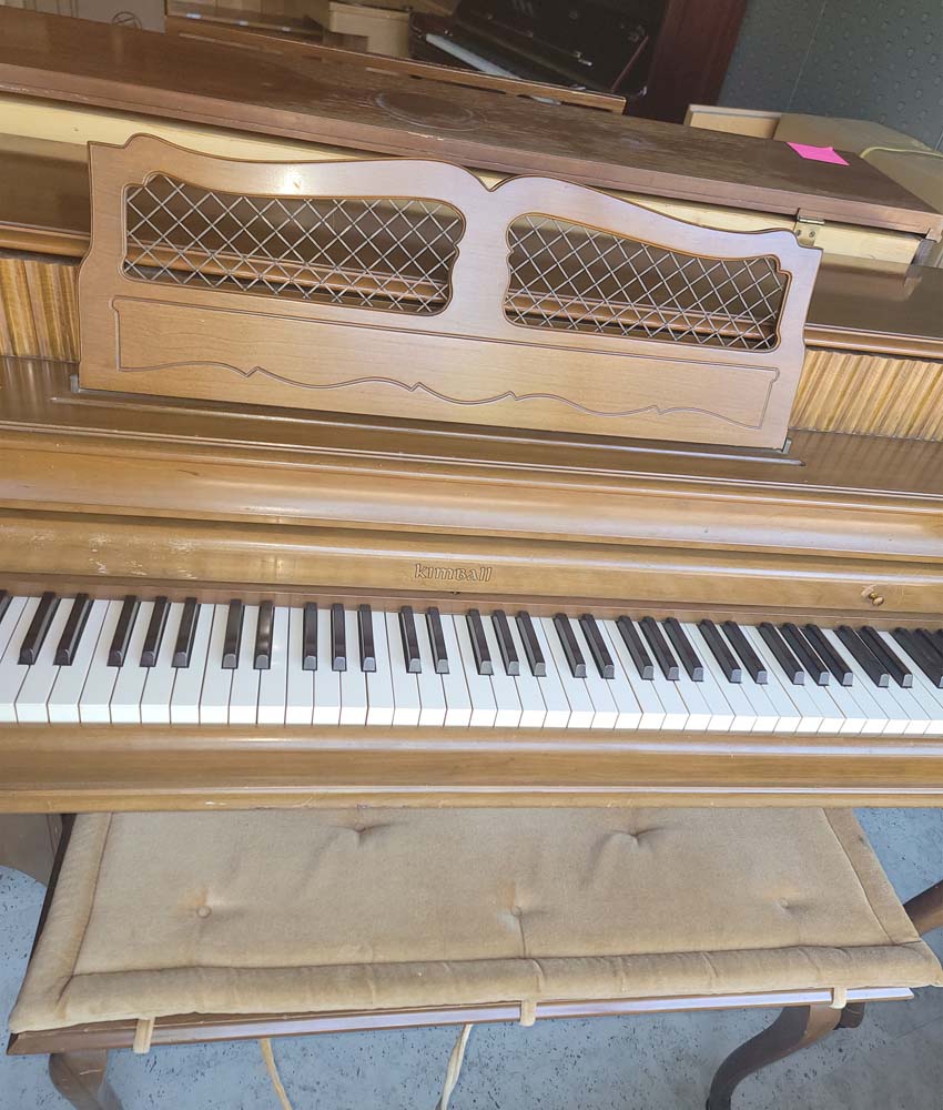 Vintage 1959 Kimball Upright Piano - Walnut Satin Finish - Serial Number 603837 - Used Antique Piano for Home, Studio & Performance