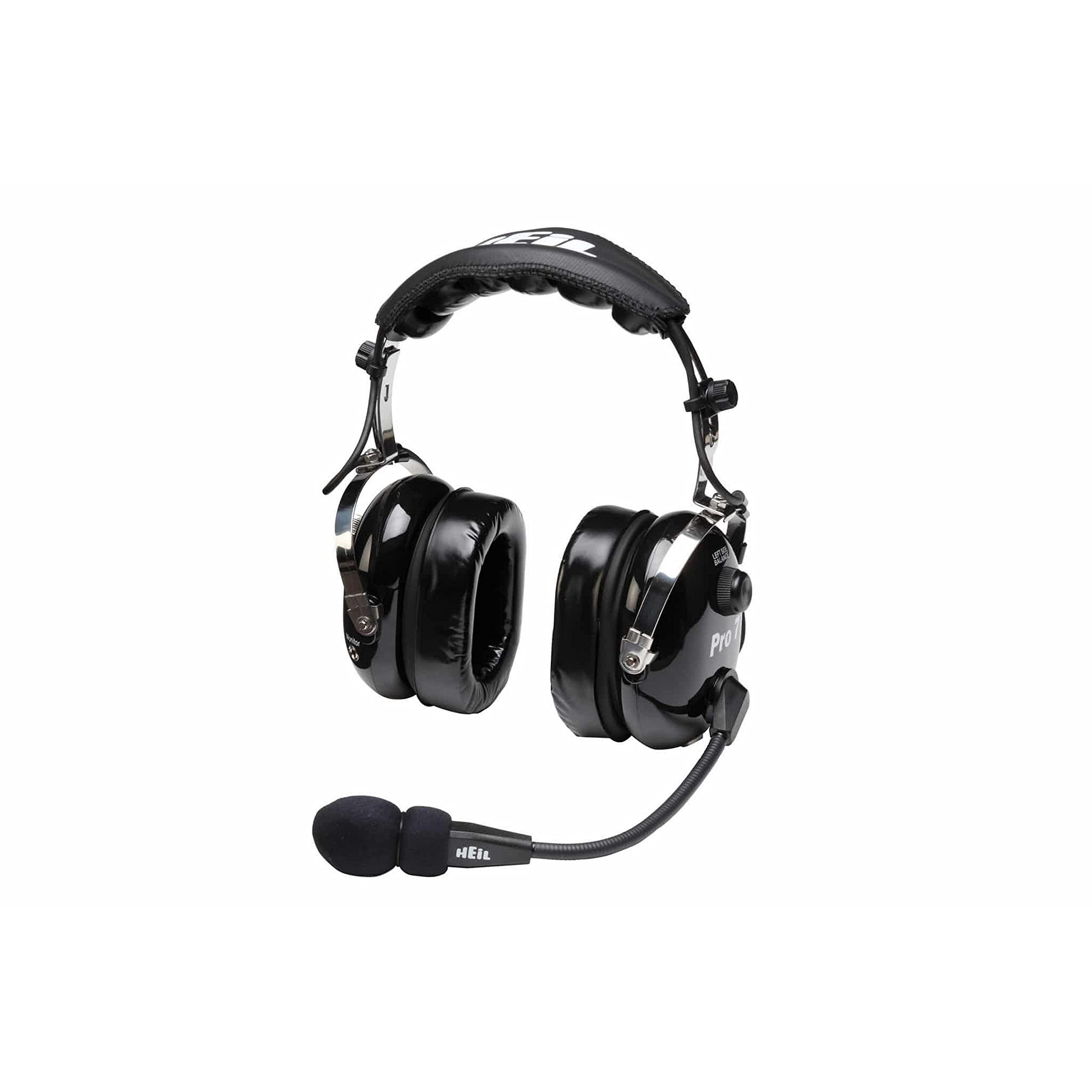 HEiL Sound PRO7-ICBK Industrial Noise-Isolating Headset with Electret Mic - Black - Perfect for Construction, Manufacturing & Warehouse Safety Communication