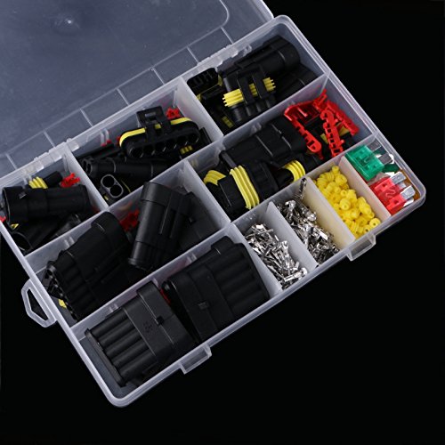 240Pcs Superseal Waterproof 12V Electrical Connectors Kit for Automotive & Marine Use