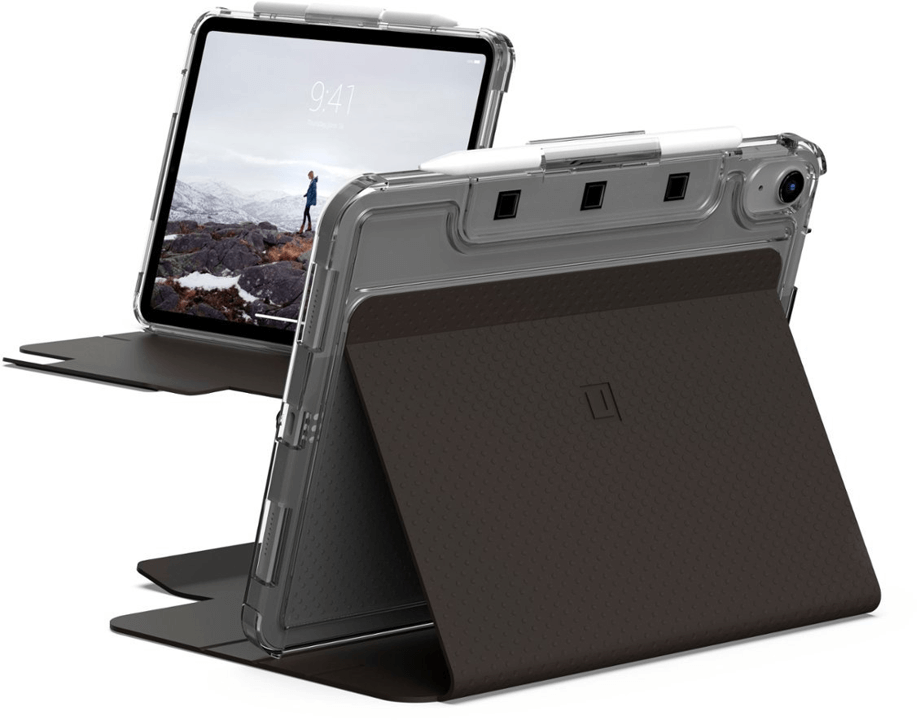 UAG Lucent Case for iPad 10th Generation (2022) - Slim Protective Cover with Anti-Scratch Clear Back & Raised Bezels | Perfect for Work, School & Travel | Black