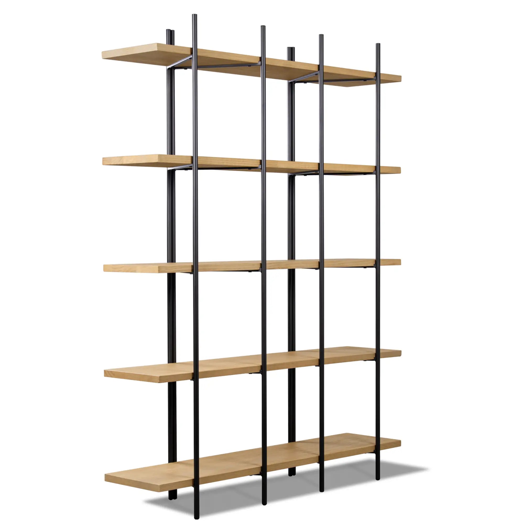 Modern Cascais 53 Bookcase - 5-Tier Wooden Bookshelf for Home & Office - Stylish Storage Solution for Books, Decor & Essentials | Perfect for Living Room, Bedroom & Study Organization