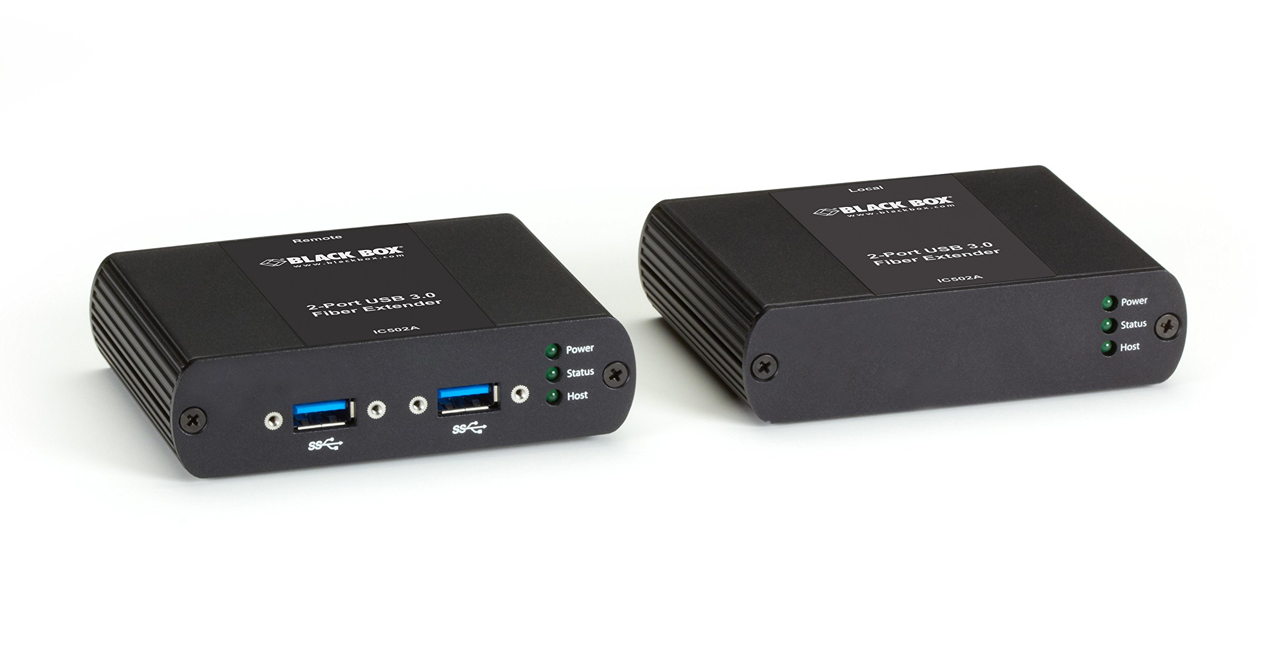 Black Box Network Services USB 3.0 2-Port USB Over Fiber Extender - High-Speed Data Transfer for Long Distances - Ideal for Office, Data Centers, and Remote Workstations