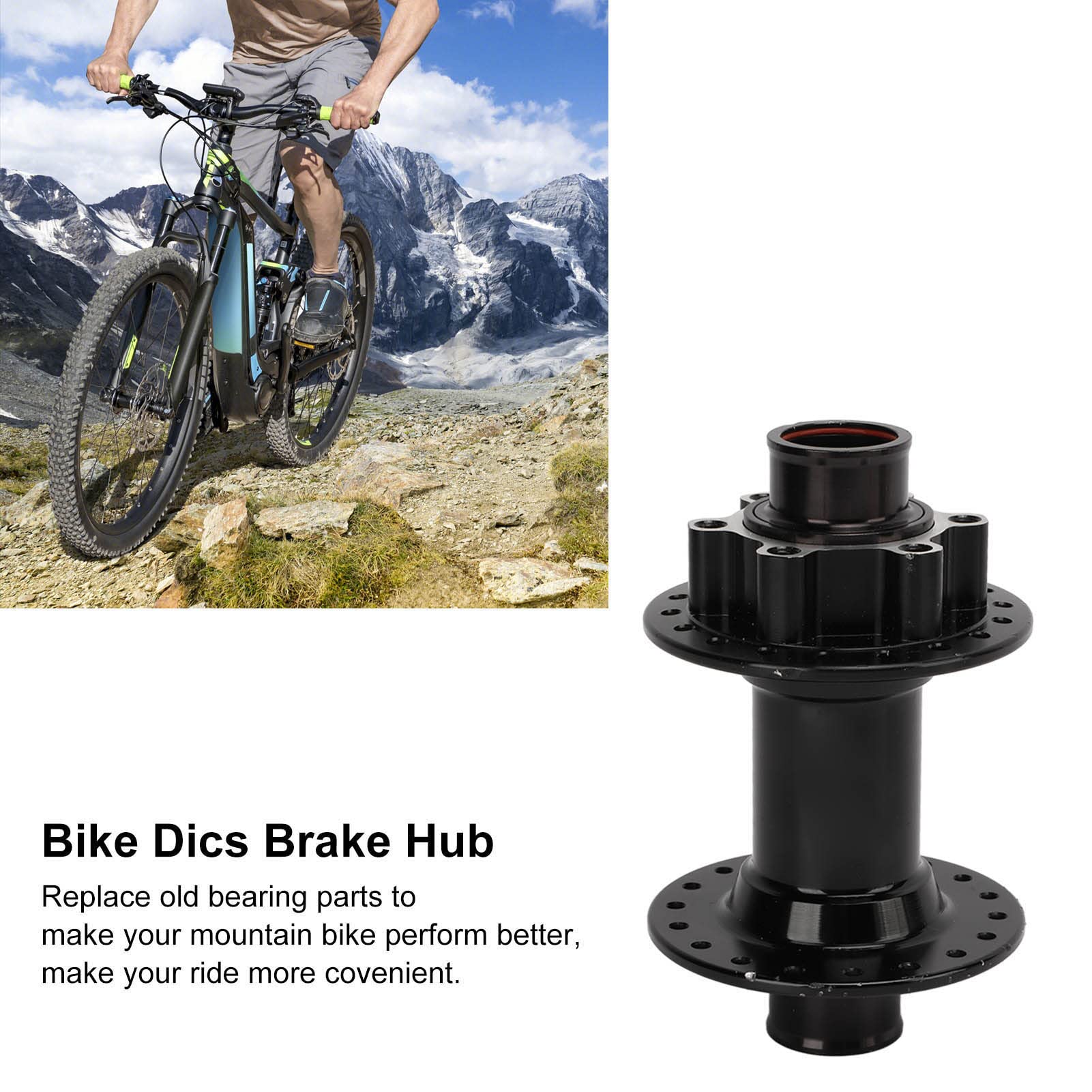 36 Holes MTB Disc Brake Hub - Lightweight Aluminum Alloy Bicycle Hub with High-Speed Bearings for Road & Mountain Bikes - Perfect for Trail Riding, Commuting & Off-Road Cycling