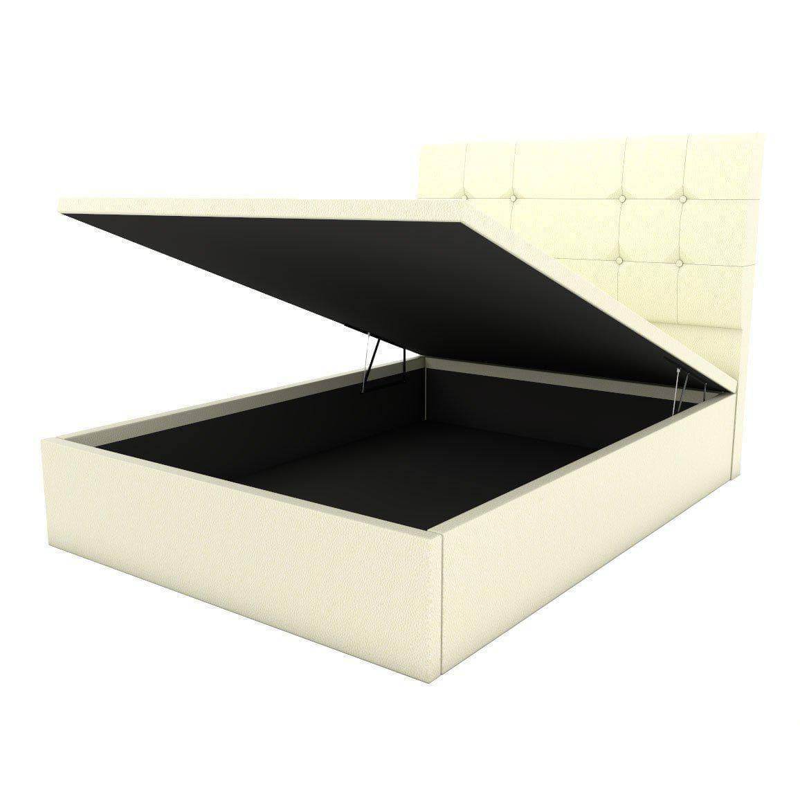 Jaxon Faux Leather Upholstered Storage Platform Bed with Underbed Drawers - Modern Queen Size Bed Frame for Small Space Bedroom, Guest Room & Dorm