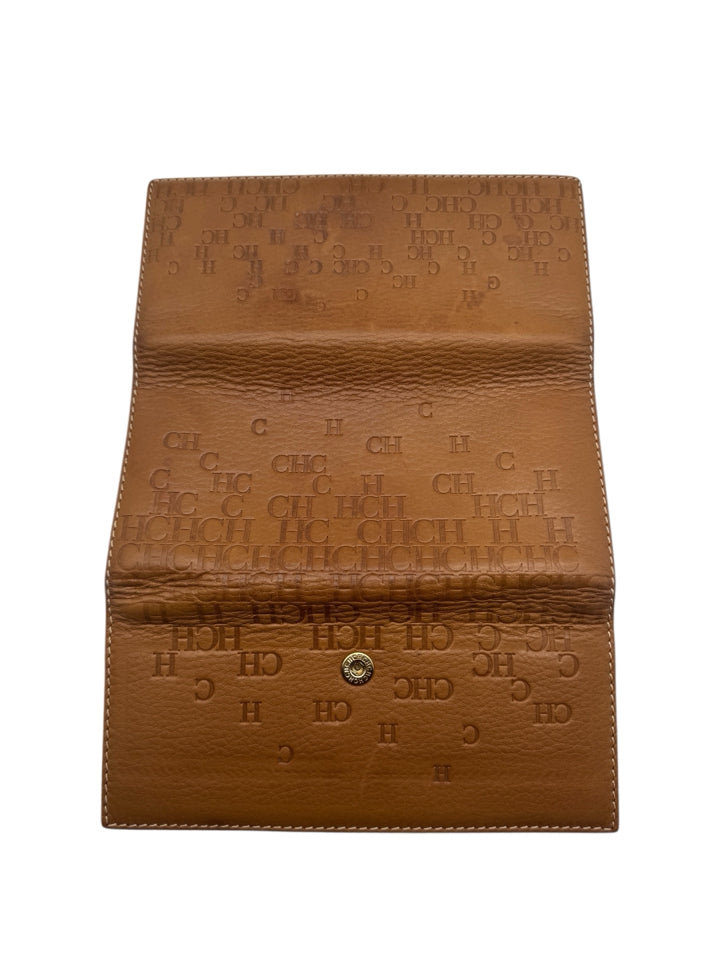 Carolina Herrera Genuine Leather Printed Continental Wallet for Men - Slim RFID Blocking Bifold Wallet with ID Window - Perfect for Business, Travel & Everyday Use