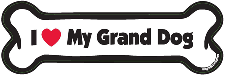 I Love My Grandog Bone Magnet - Fun & Durable Dog Toy for Chewing & Playtime - Perfect for Puppies, Small & Medium Dogs - Great for Indoor & Outdoor Use