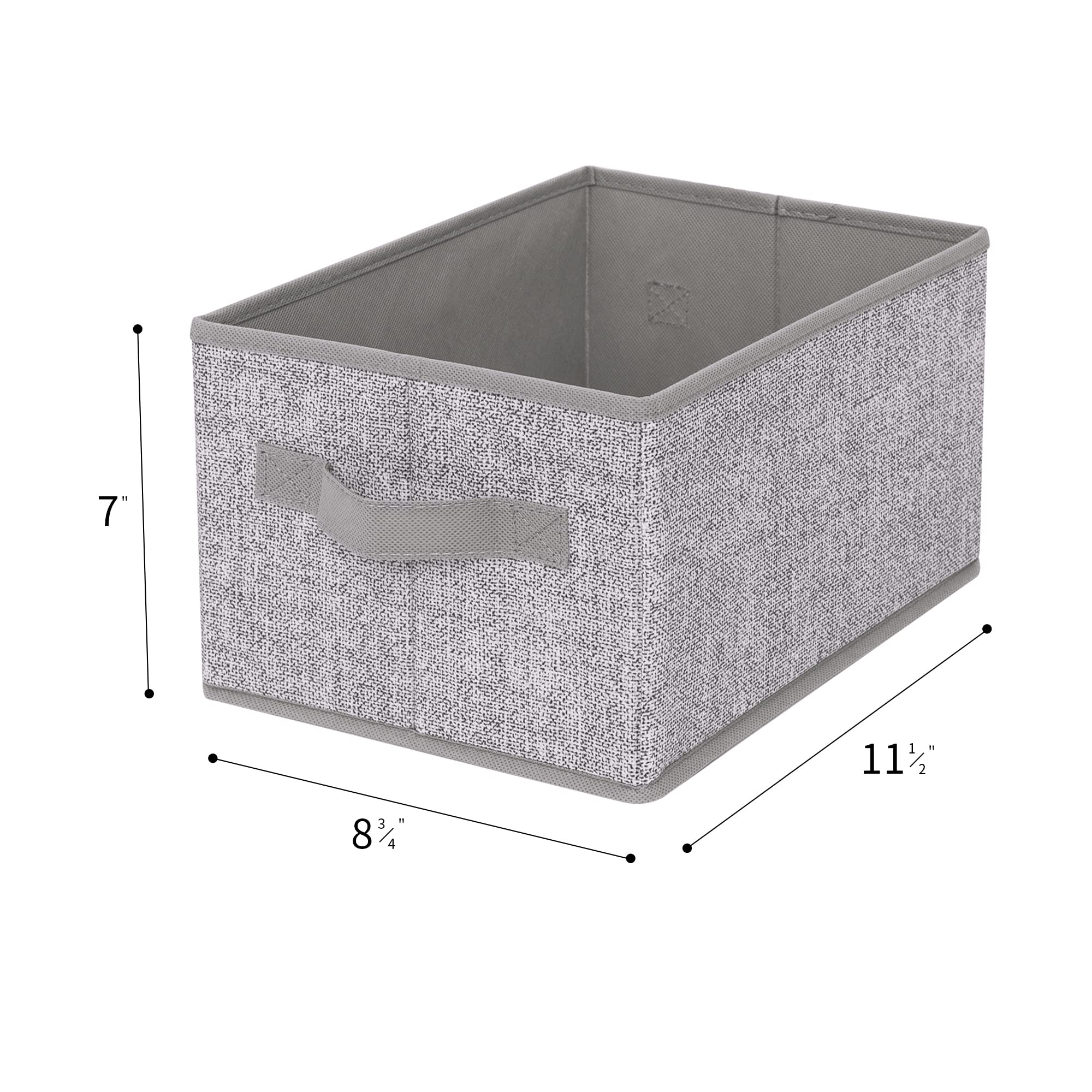GRANNY SAYS 3-Pack Rectangle Storage Bins & 2-Pack Closet Organizers - Space Saving Home Organization for Bedroom, Bathroom, and Closet Storage Solutions