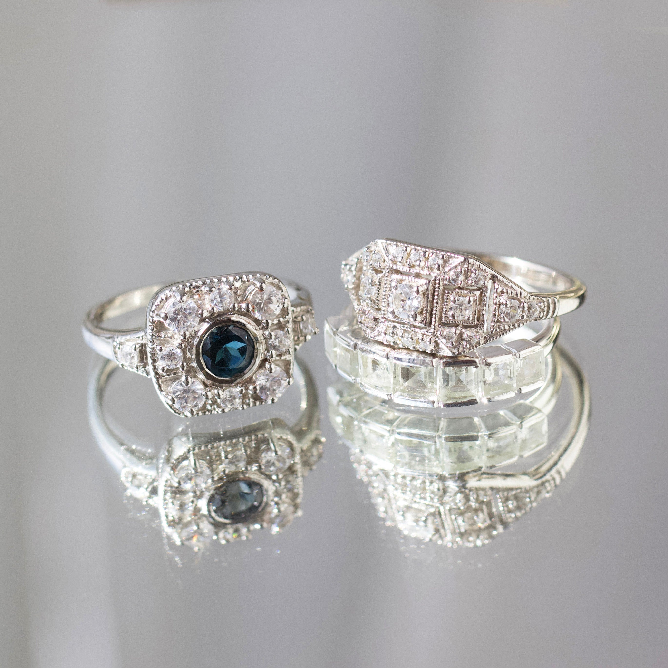 Angelica Blue Topaz Vintage Ring – Elegant Antique Style Jewelry for Women | Perfect for Weddings, Anniversaries & Special Occasions