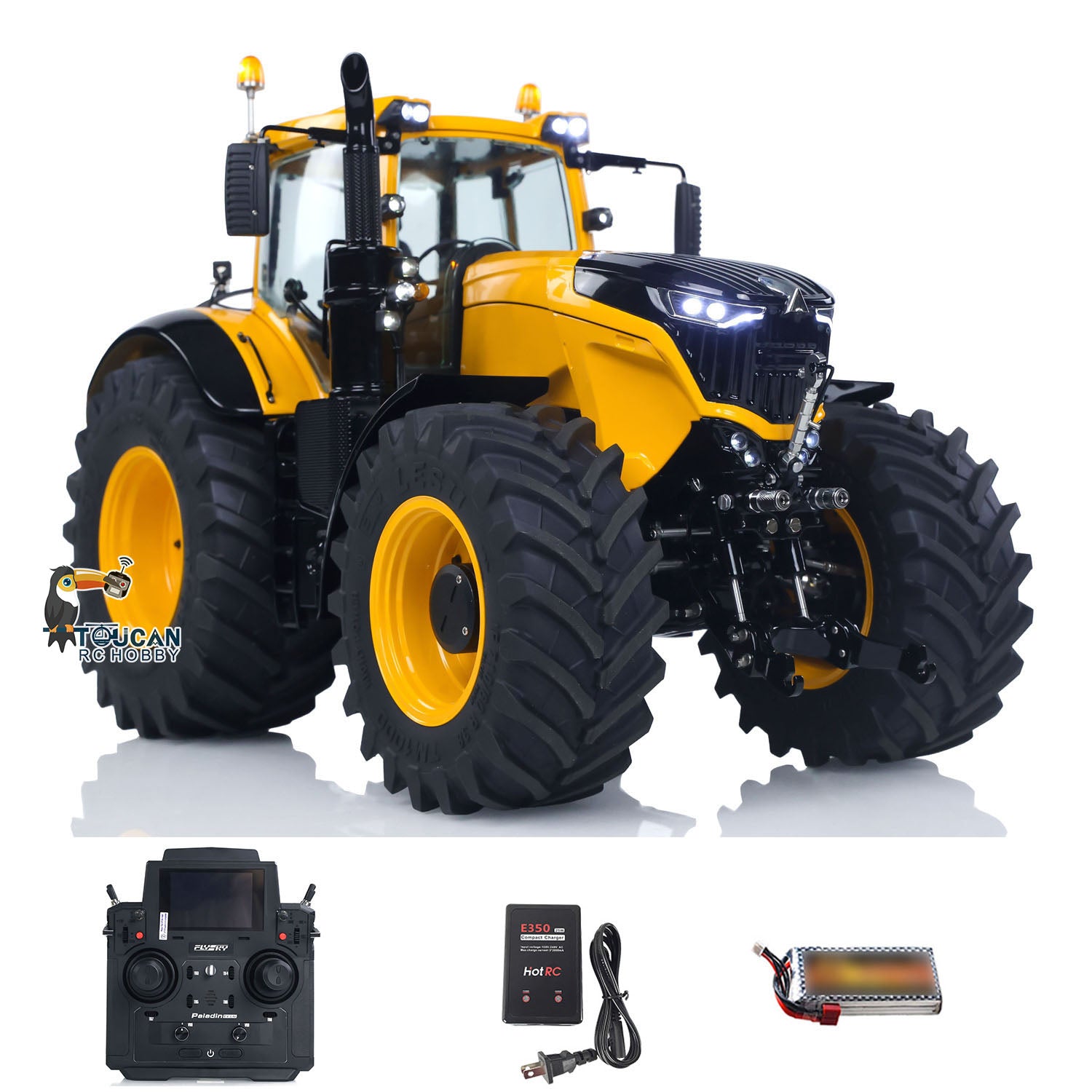 1/14 Scale LESU 4x4 RC Hydraulic Tractor Truck - 90% Metal Construction, RTR with PL18EV Lite Radio, Realistic Smoke & Sound Effects - Perfect for Farm Simulation, Off-Road Play and RC Hobby Enthusiasts