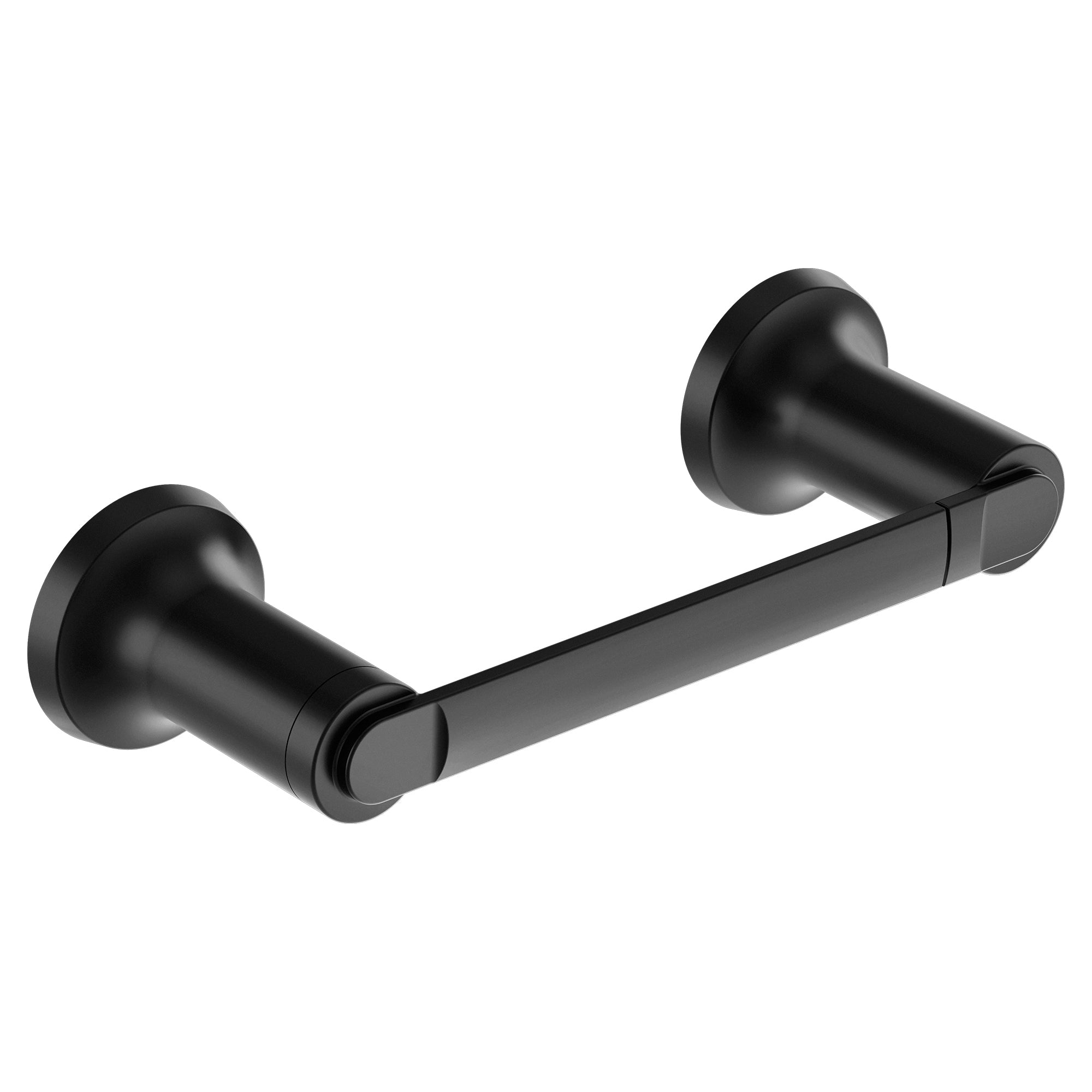 MOEN Zyla Matte Black Pivoting Toilet Paper Holder - Modern Bathroom Tissue Roll Stand for Home & Office - Perfect for Small Spaces & Easy Access