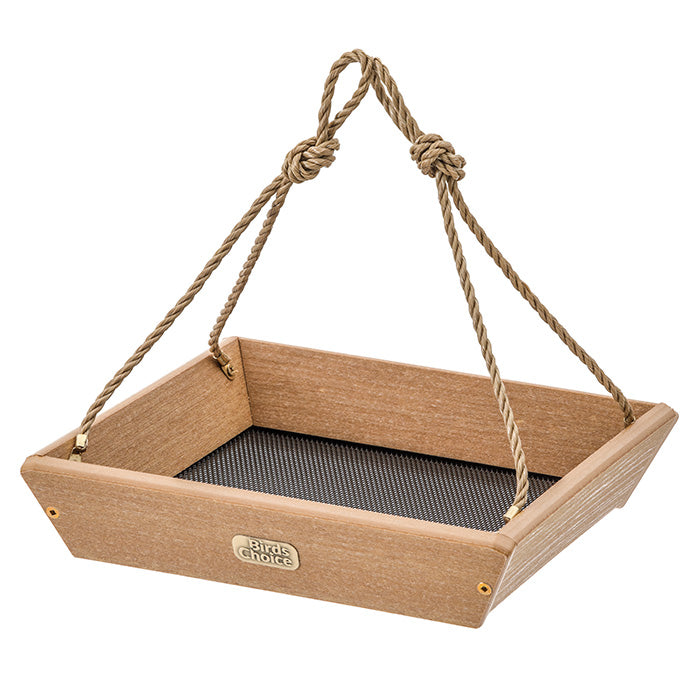 Birds Choice Spruce Creek Hanging Tray Bird Feeder - Outdoor Garden Bird Feeder for Wild Birds, Squirrel Proof, Durable & Weather Resistant - Perfect for Backyard, Patio, and Garden Bird Watching