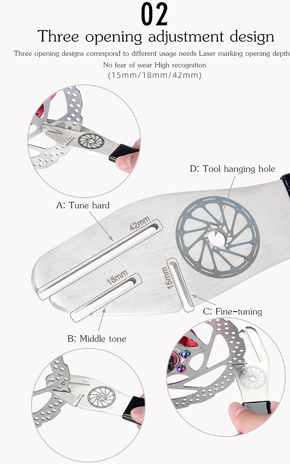 VXM Bike Disc Rotor Alignment Tool - Professional Bicycle Brake Disc Truing Wrench & Flattening Correction Repair Kit with 4 Disc Brake Pad Adjusters | Perfect for MTB, Road Bike Brake Maintenance & DIY Repair