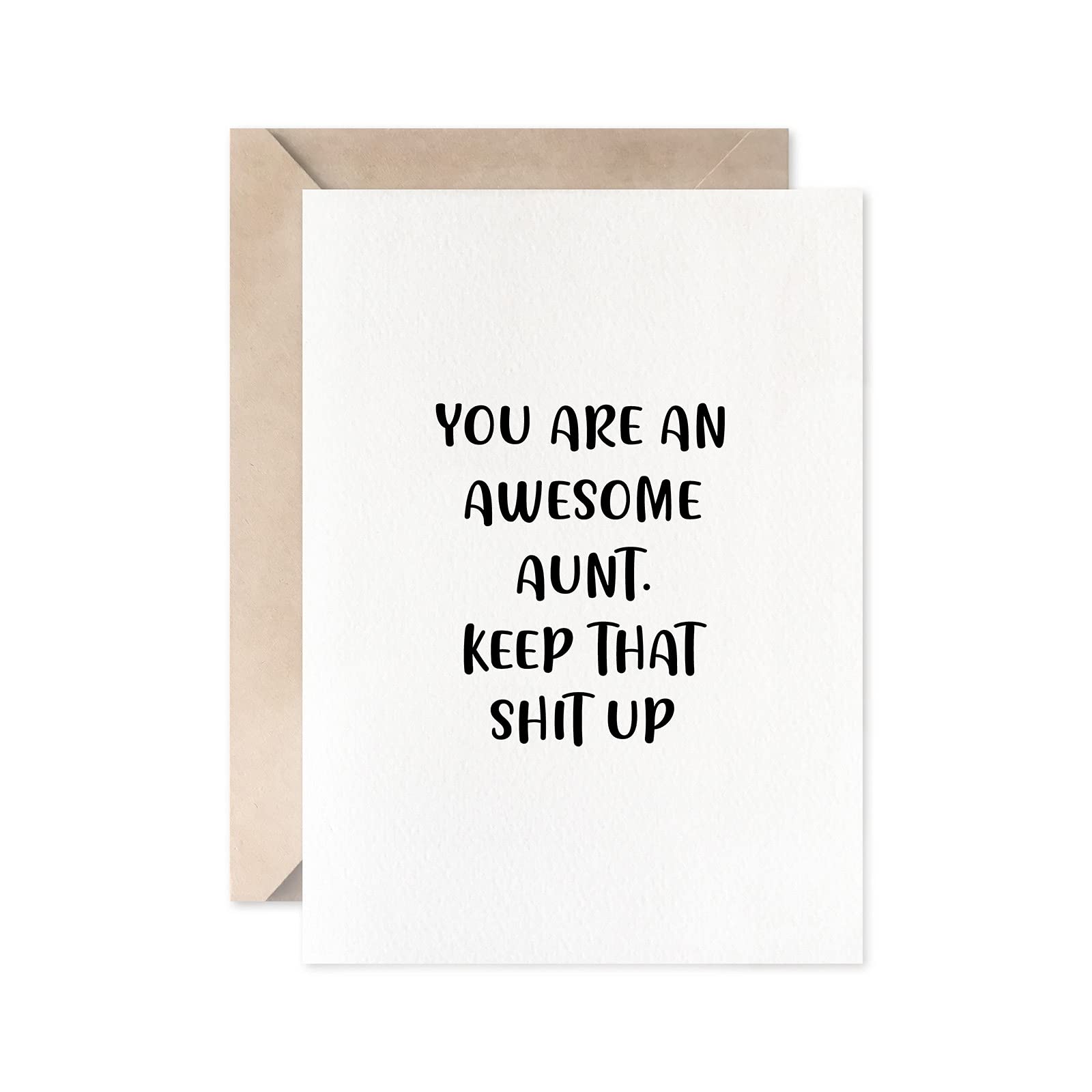 Funny Birthday Card for Aunt - Unique Auntie Greeting Card for Christmas, Mother’s Day & Retirement - Perfect Gift for Special Occasions & Celebrations