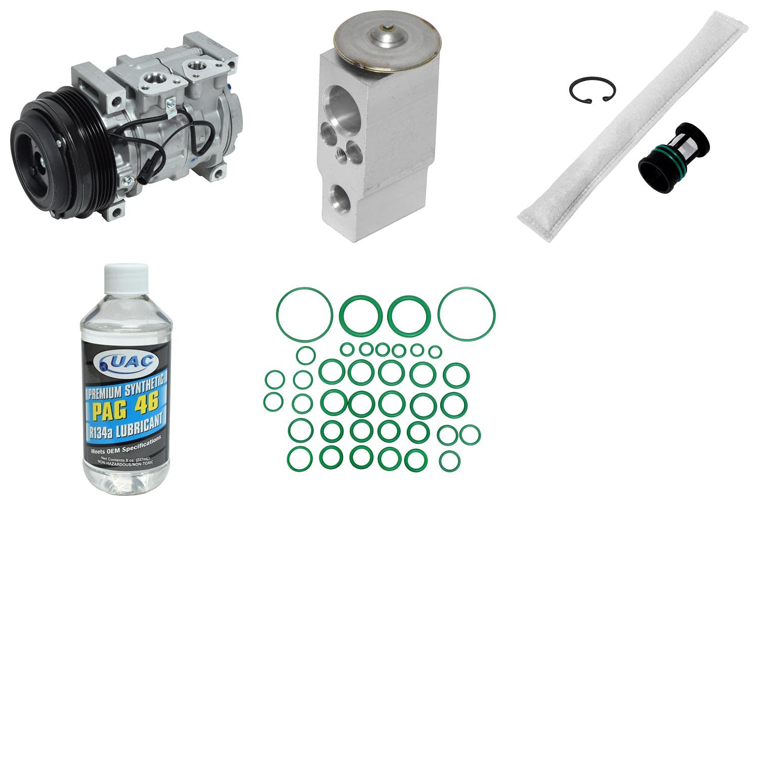 HVAC A/C Compressor Replacement Kit - Compatible with Most Vehicles | High-Performance Auto AC Repair Kit for Home Mechanics & Professionals | Perfect for DIY Car Maintenance & AC System Repairs