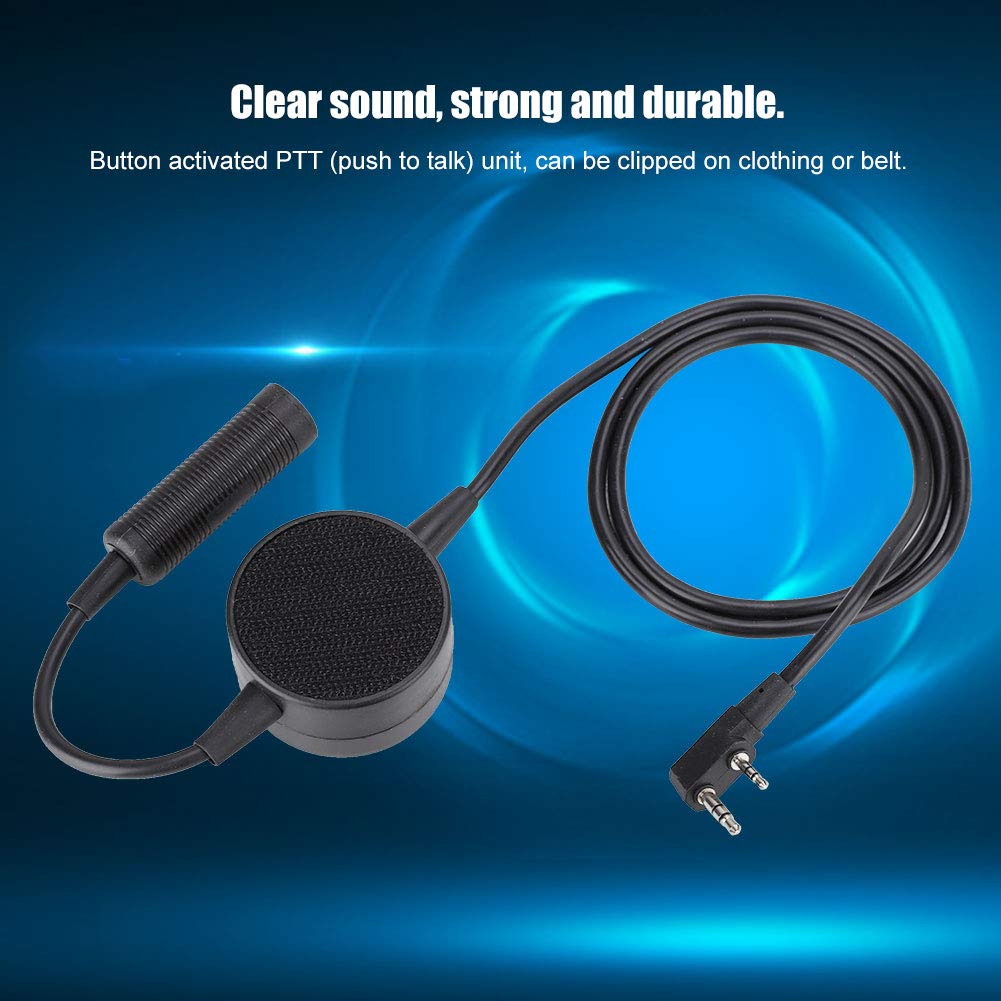 Walkie Talkie Earpiece Headset with Microphone - 2 Pin Acoustic Tube Headset Mic PTT TCI Earphone for Two Way Radios - Ideal for Security, Construction & Event Staff Communication