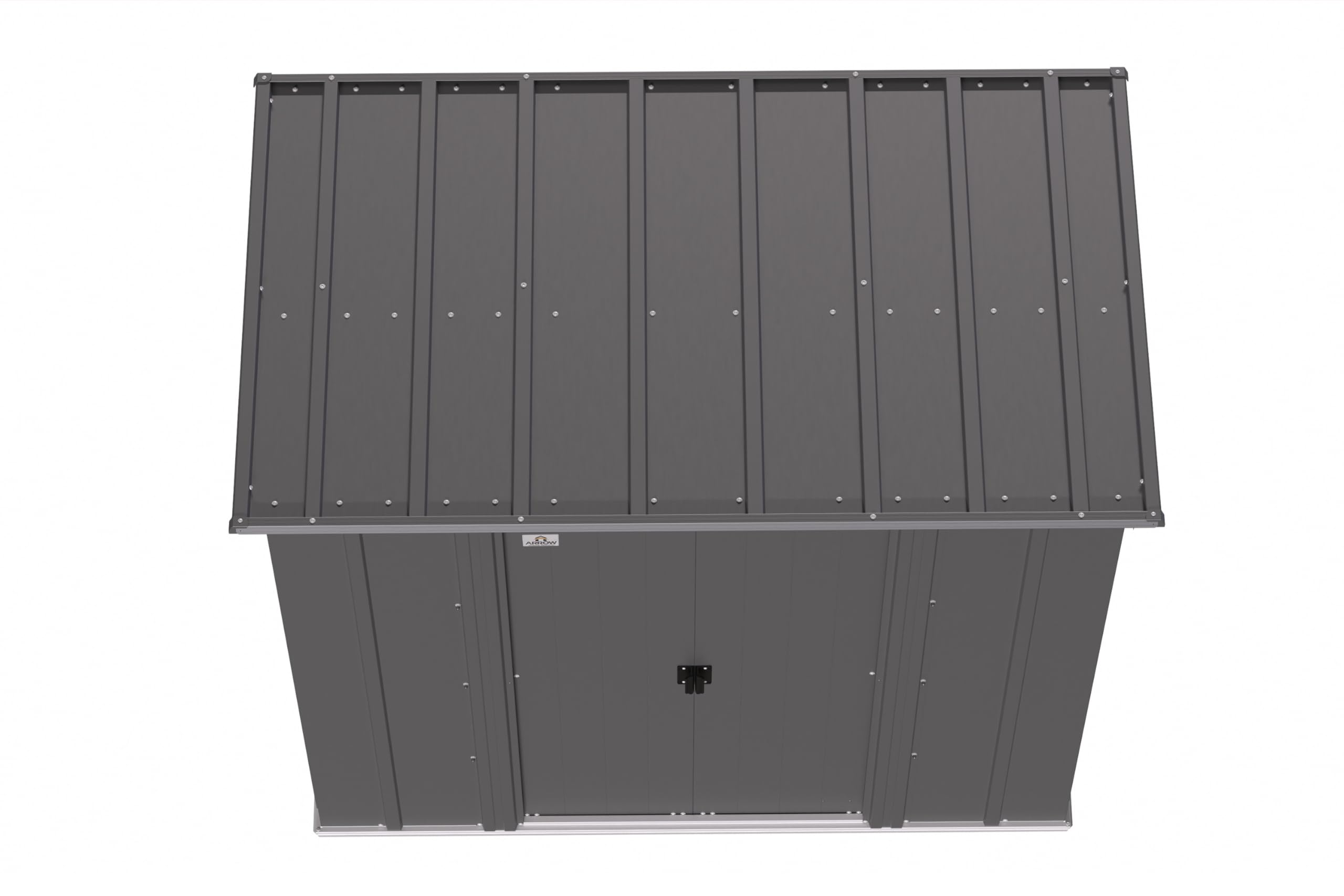 Arrow Classic Steel Storage Shed 6x4 ft - Durable Outdoor Garden Shed with Lockable Doors - Charcoal Gray Weather-Resistant Metal Shed for Backyard, Patio & Lawn Equipment Storage