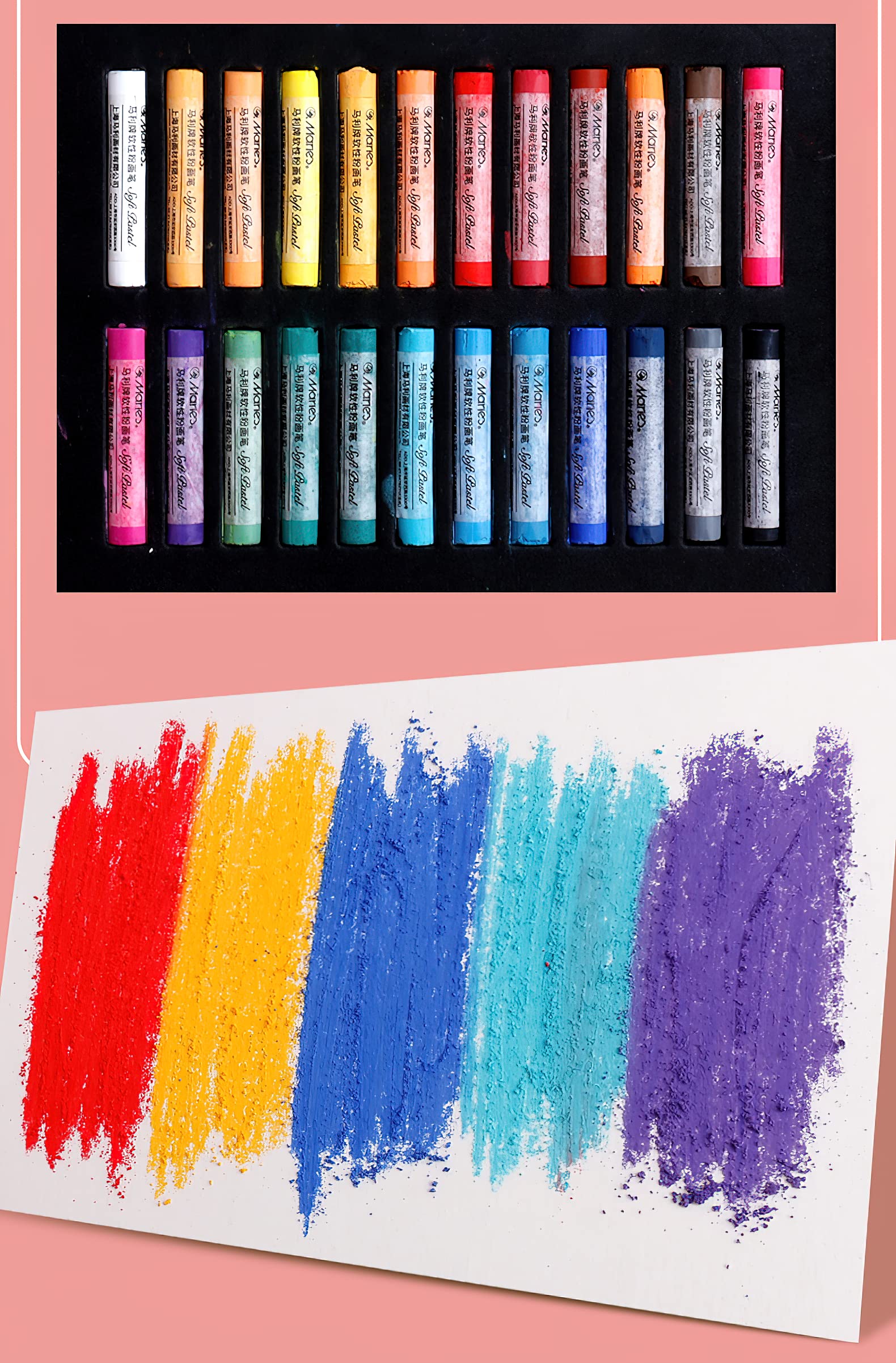 Professional Soft Pastel Chalk Set - 12 Vibrant Colors for Artists, Sketching & Drawing | Ideal for Art Classes, Portraits & Landscape Painting