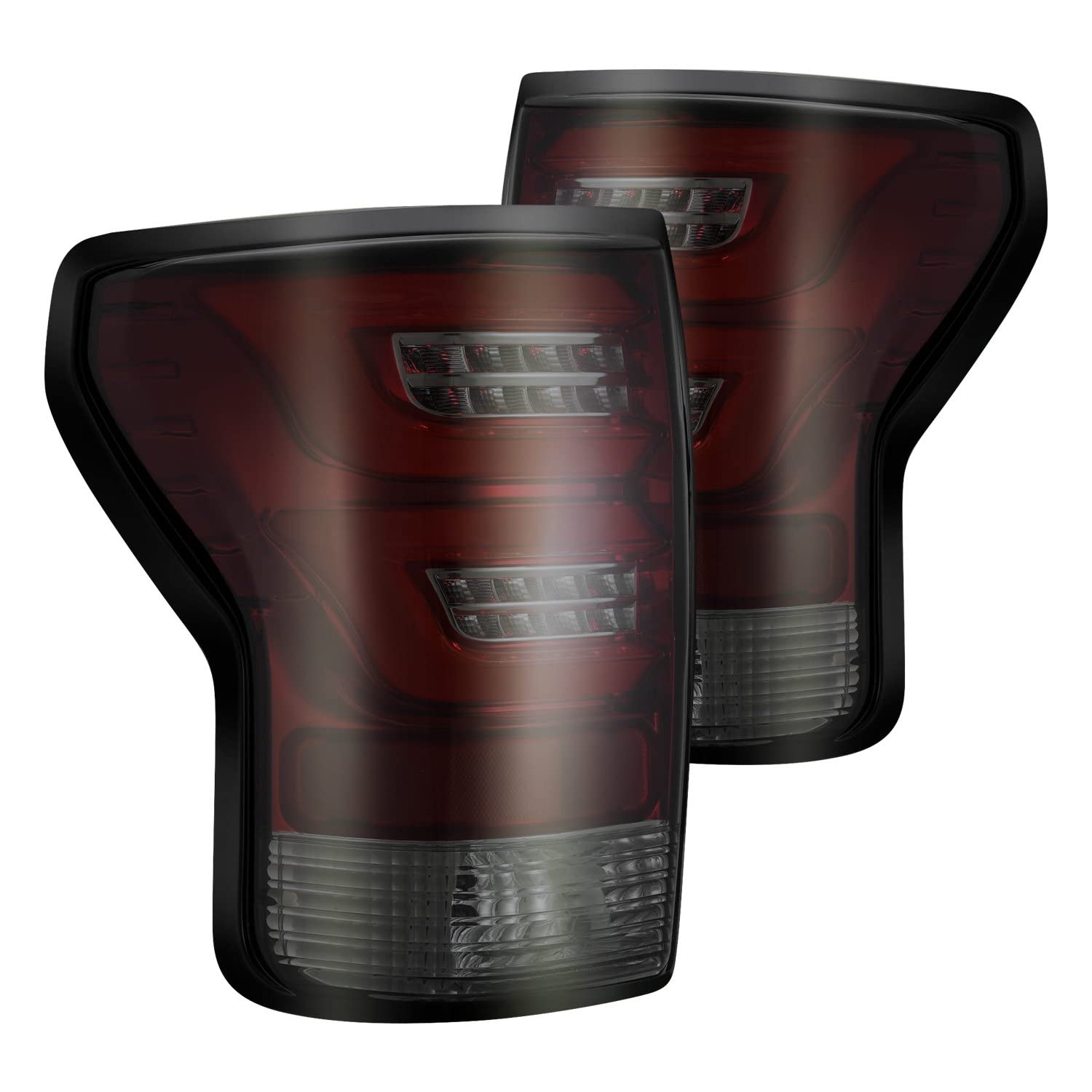 AlphaRex PRO-Series LED Tail Lights (670020) - Red Smoke for 2007-2013 Toyota Tundra - Upgrade Your Truck's Style & Visibility for Night Driving & Off-Road Adventures