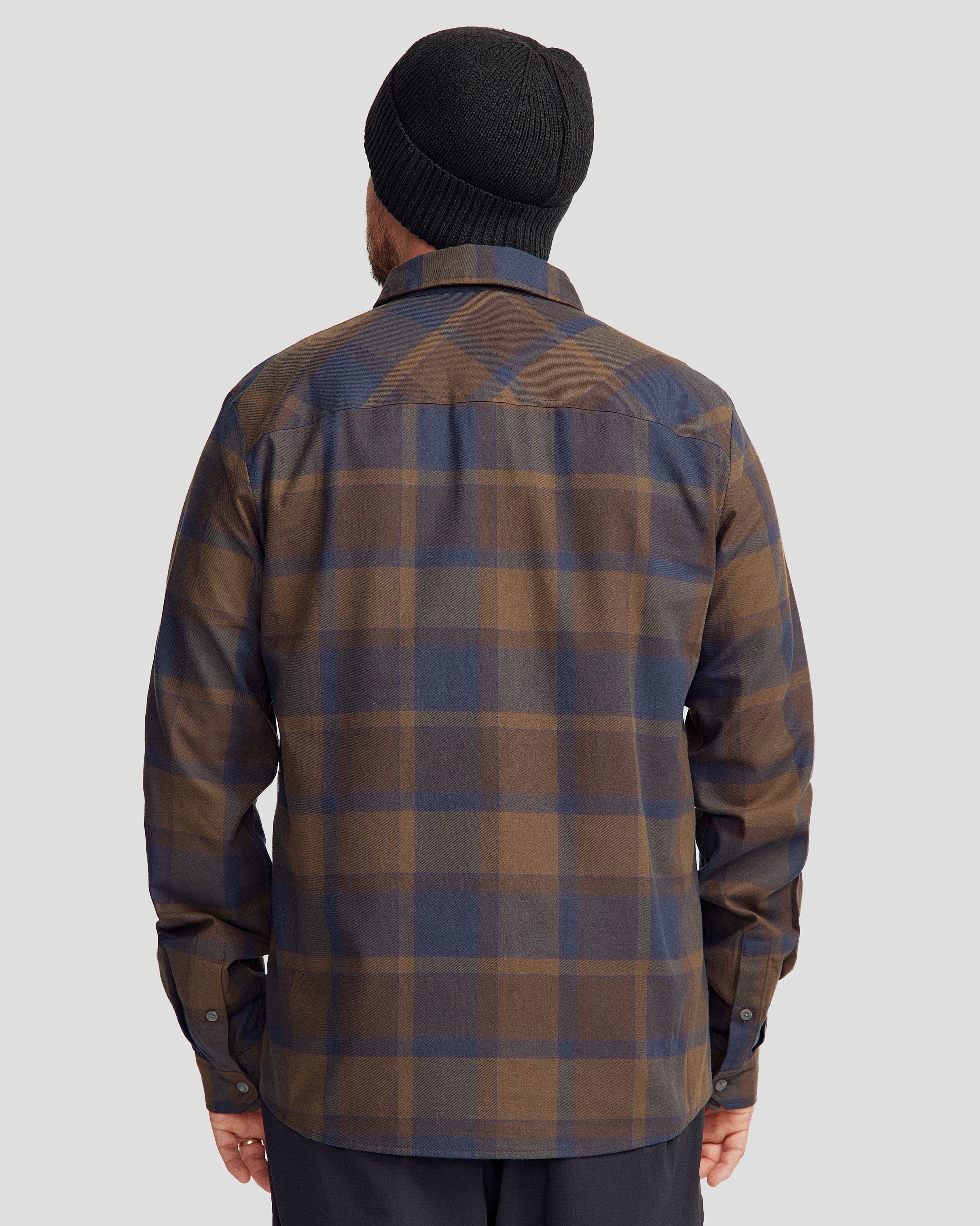 Fyfe Men's Long Sleeve Plaid Shirt - Comfortable Trail Hiking & Outdoor Casual Wear for Men