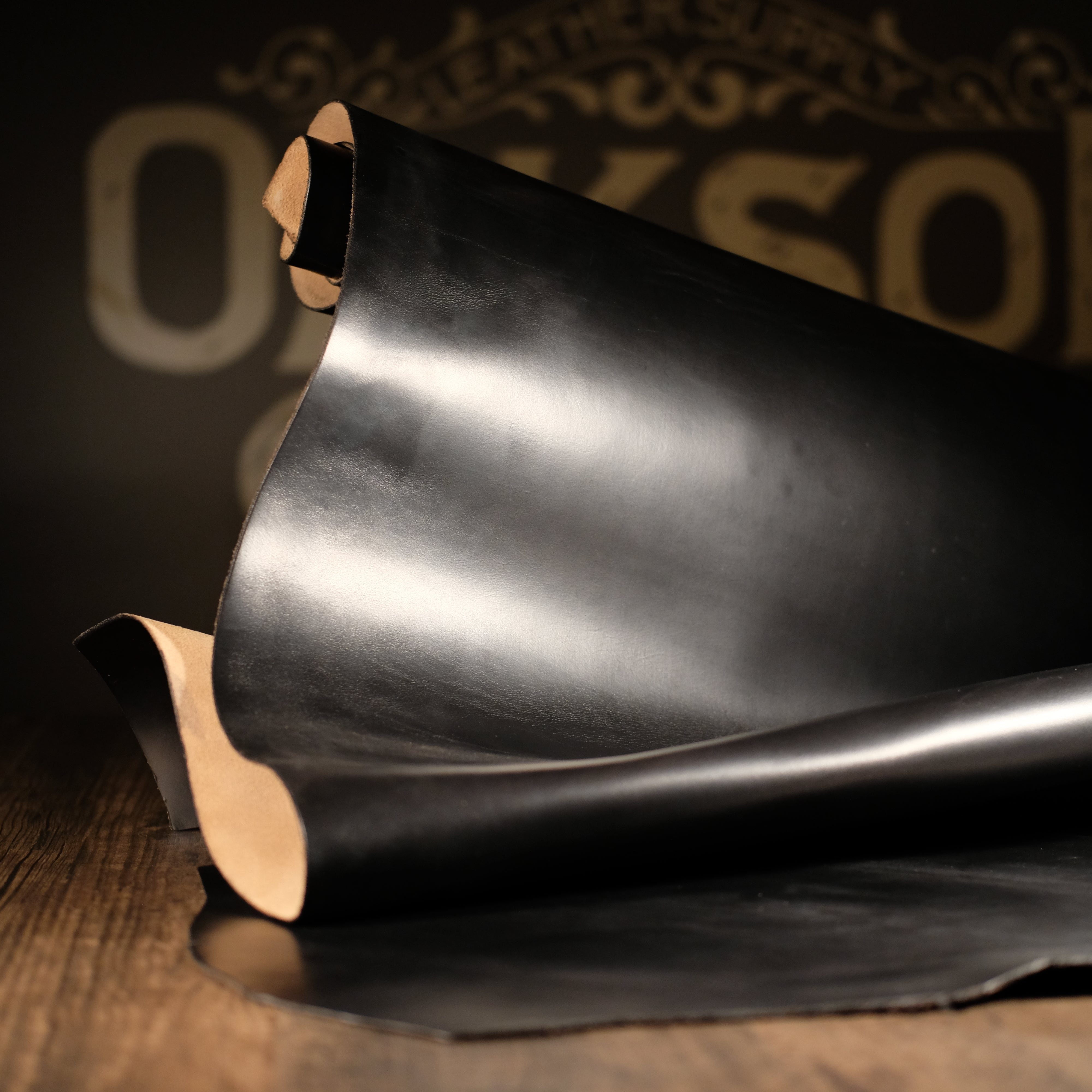Premium Horween Leather - Black Top Chrome 5-6oz Genuine Leather for Wallets, Belts & Accessories | Durable & Luxurious Material for Crafting & DIY Projects