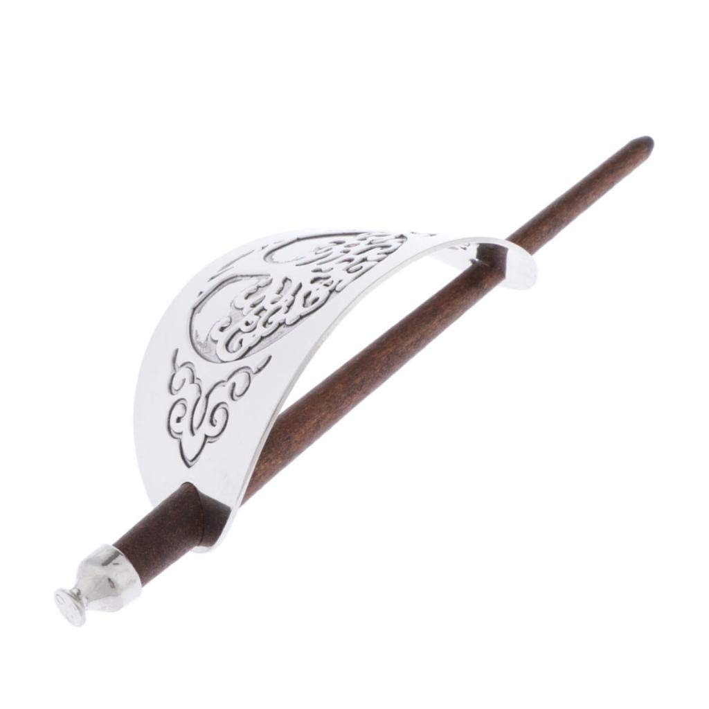 Viking Wooden Hair Sticks - Handcrafted Silver Hair Clips & Hairpins for Women | Perfect for Boho, Viking, and Medieval Hairstyles | Great for Weddings, Cosplay, and Everyday Wear