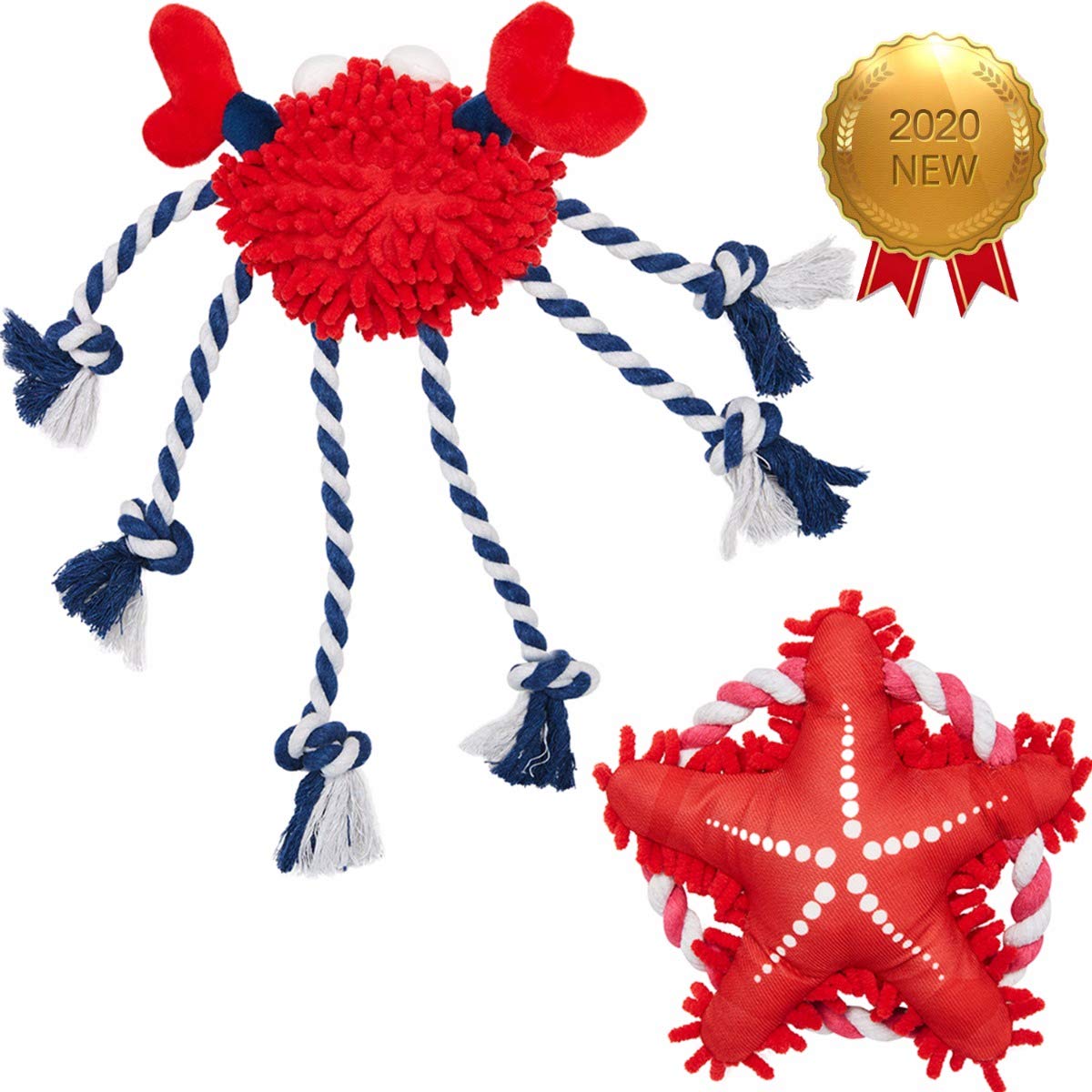 Blueberry Pet Pack of 2 Durable Interactive Squeaky Plush Dog Toys - Bluey Toys for Cats & Dogs, 14