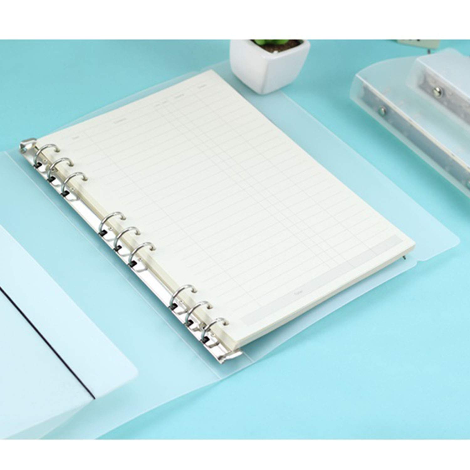 B5 Round Ring Clear View Binder - 9-Ring Refillable Loose Leaf Notebook for School, Office & Organization (No Pages Included) | Perfect for Students, Teachers & Professionals