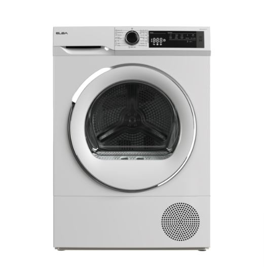 Elba EBD 882H VT 8kg Energy Efficient Heat Pump Dryer - Perfect for Small Homes & Apartments - Fast Drying with Low Energy Consumption