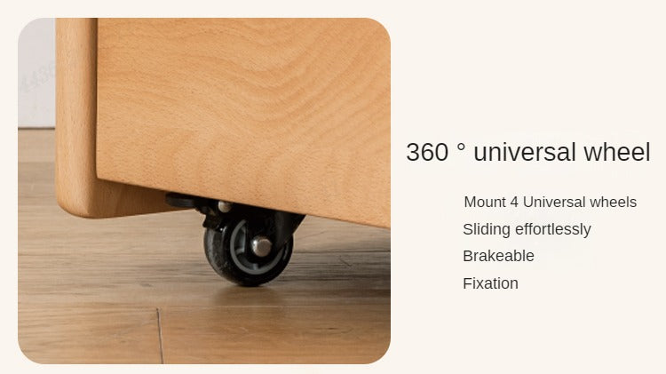 Premium Beech & Oak Solid Wood Kids Study Desk - Ergonomic Children's Writing Table for Homework & Crafts - Perfect for Bedroom, Homeschool & Montessori Learning