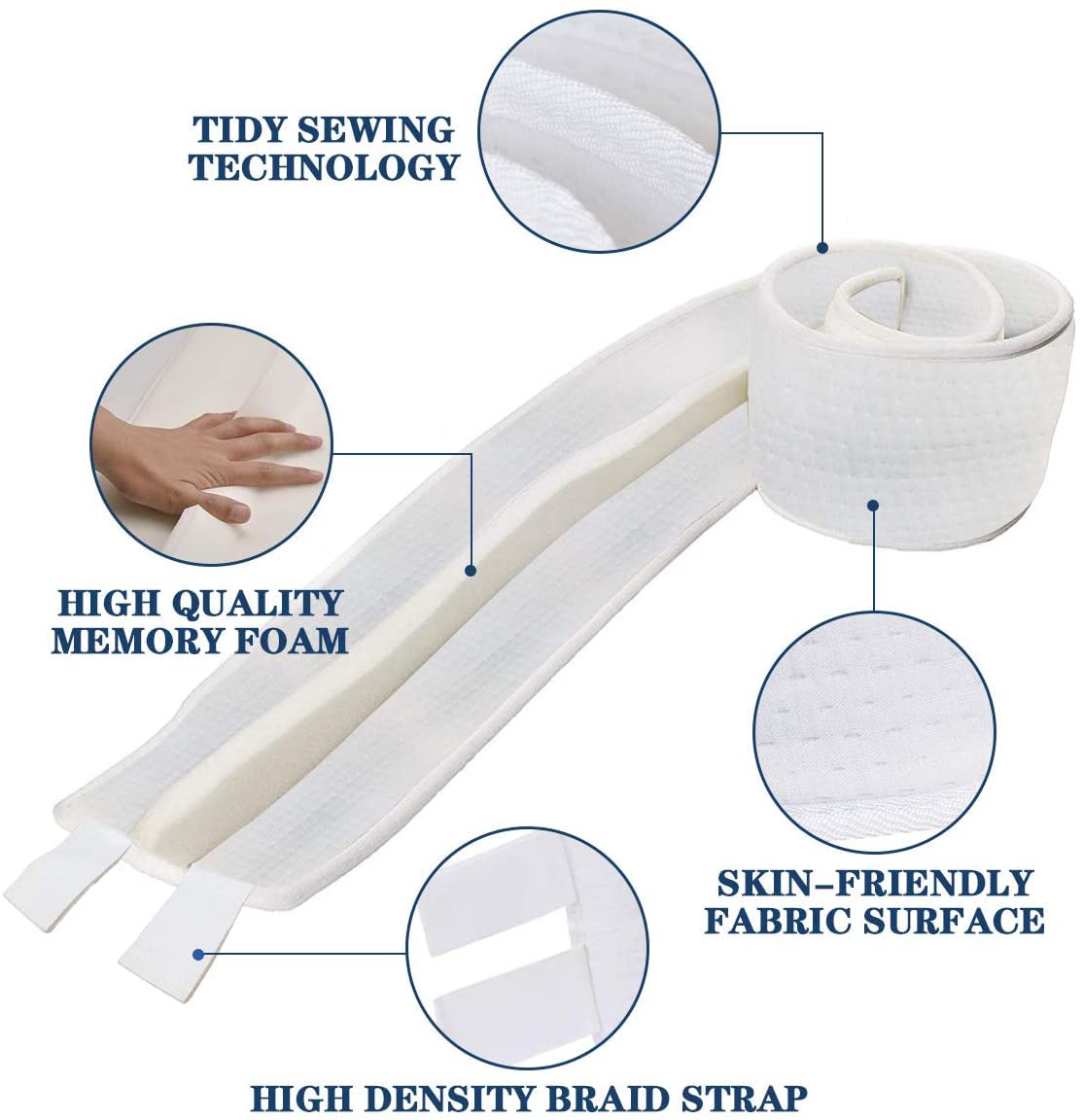 Memory Foam Bed Bridge Twin to King Converter Kit - Adjustable Gap Filler & Mattress Connector with Straps for Guest Stayovers (Includes Storage Bag) - Perfect for Spare Beds, Sleepovers & Home Hospitality - White